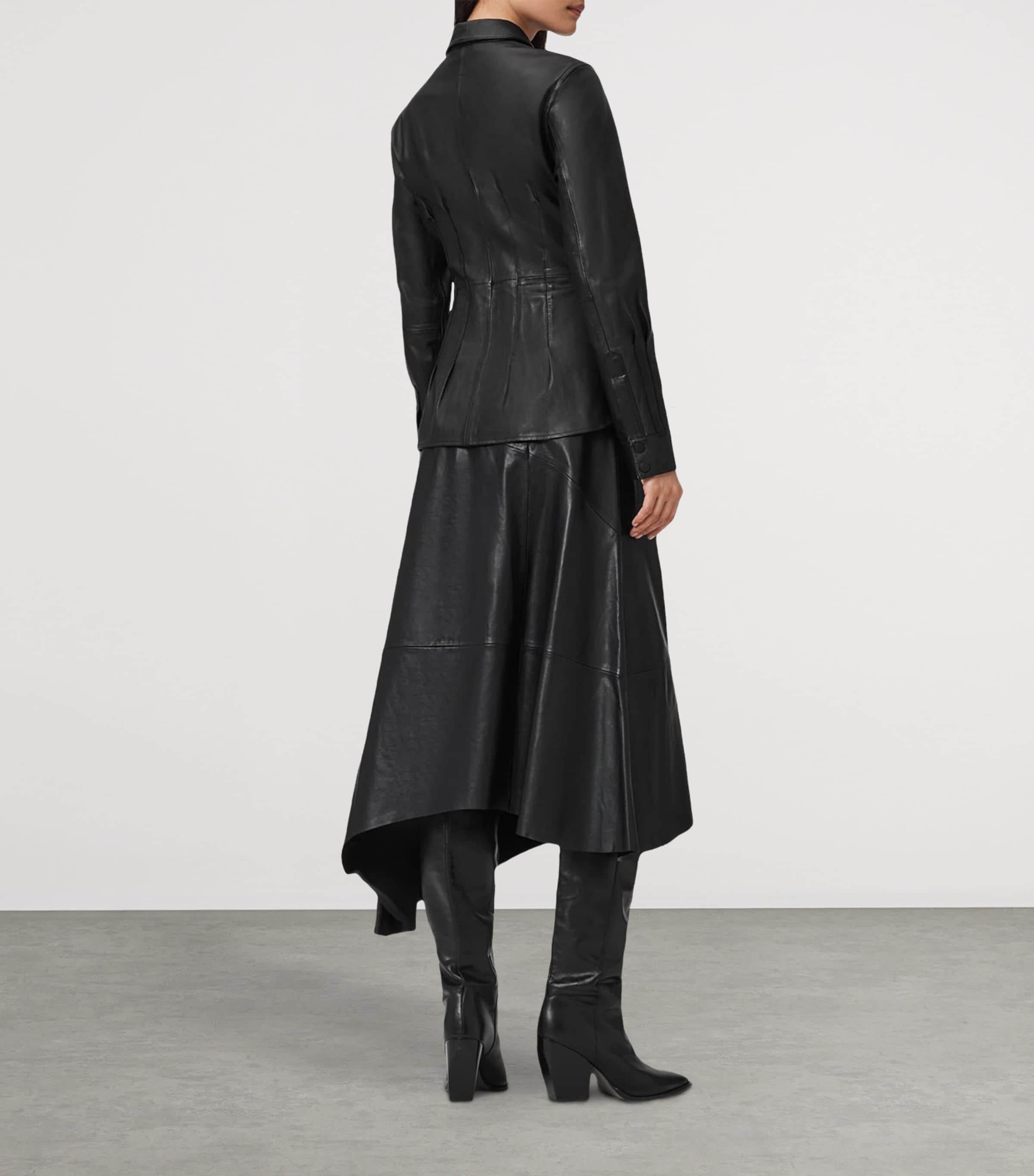 Gia Lea Leather Skirt BLACK Image 4