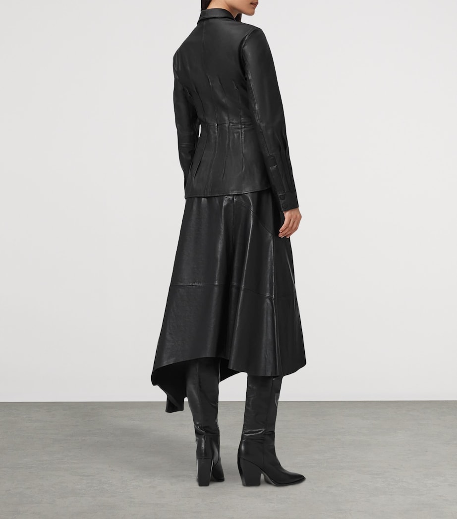 Gia Lea Leather Skirt BLACK Image 4