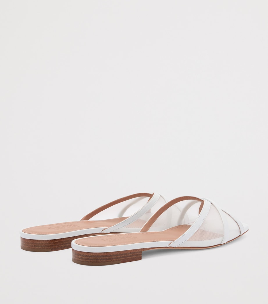 Mesh Perla Flat Sandals WHITE Image 4