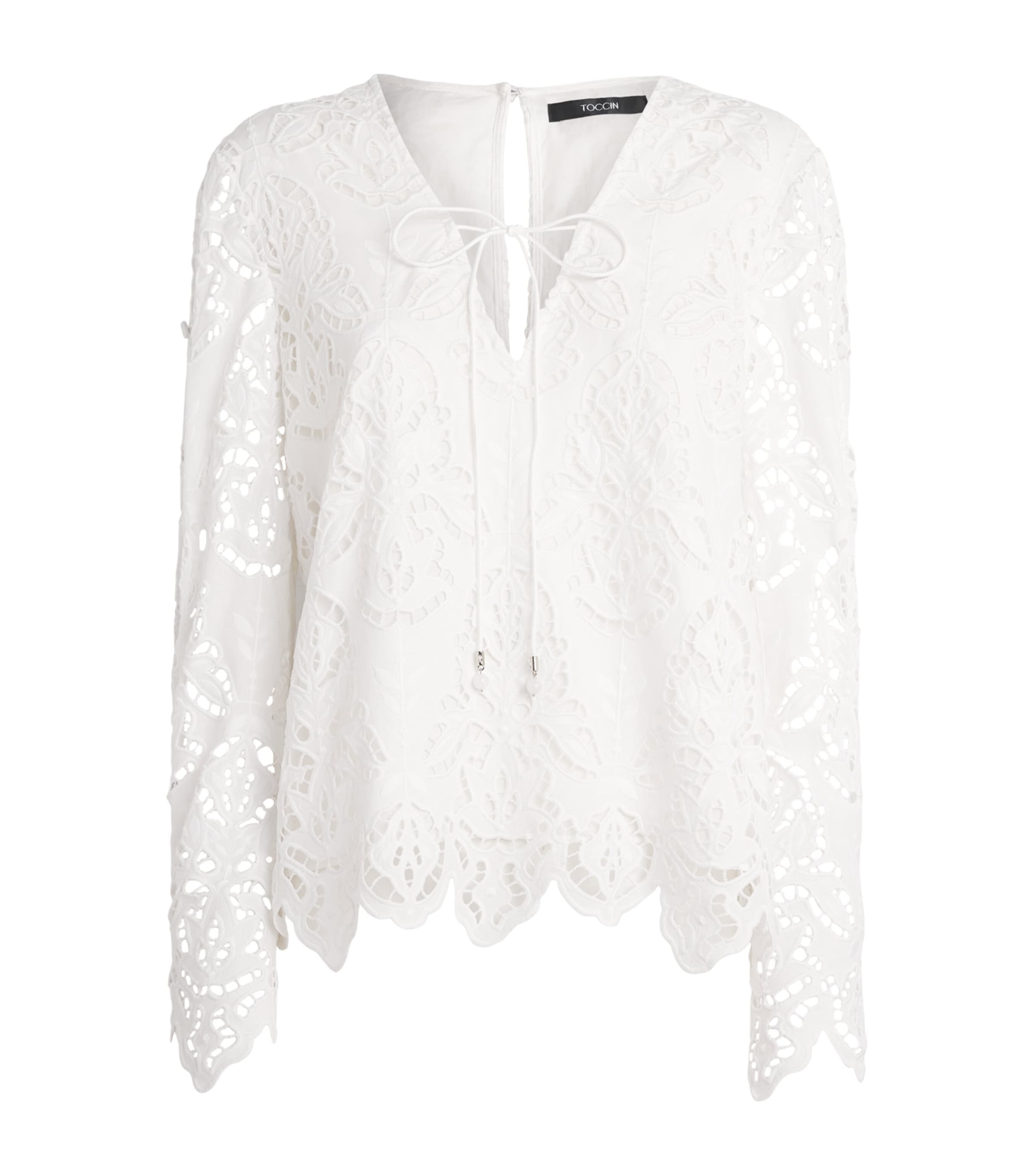 Toccin Womens Cotton Broderie Anglaise Halina Blouse Optic Image 1