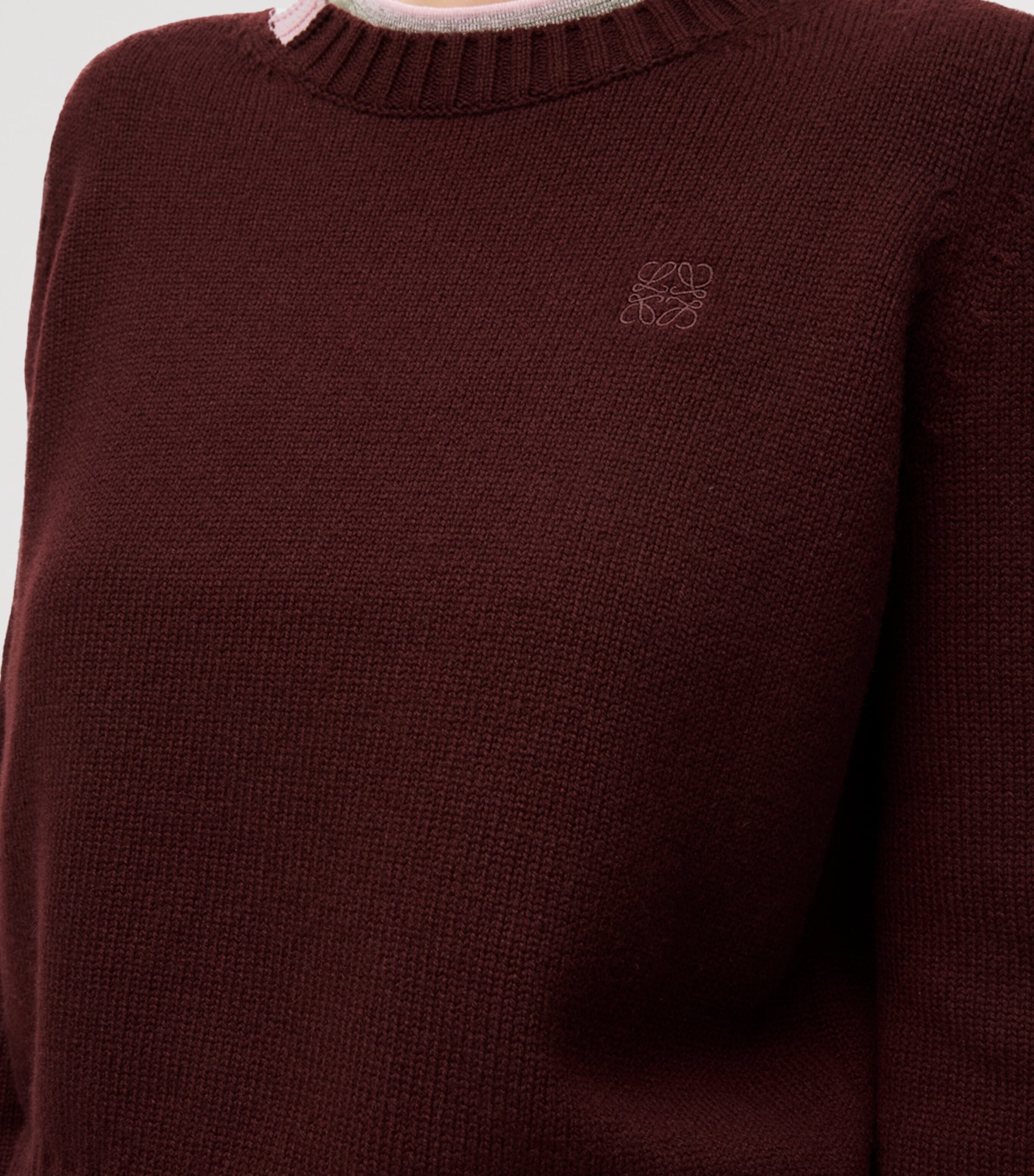 Cashmere Anagram Sweater BURGUNDY/MULTICOLOR Image 5