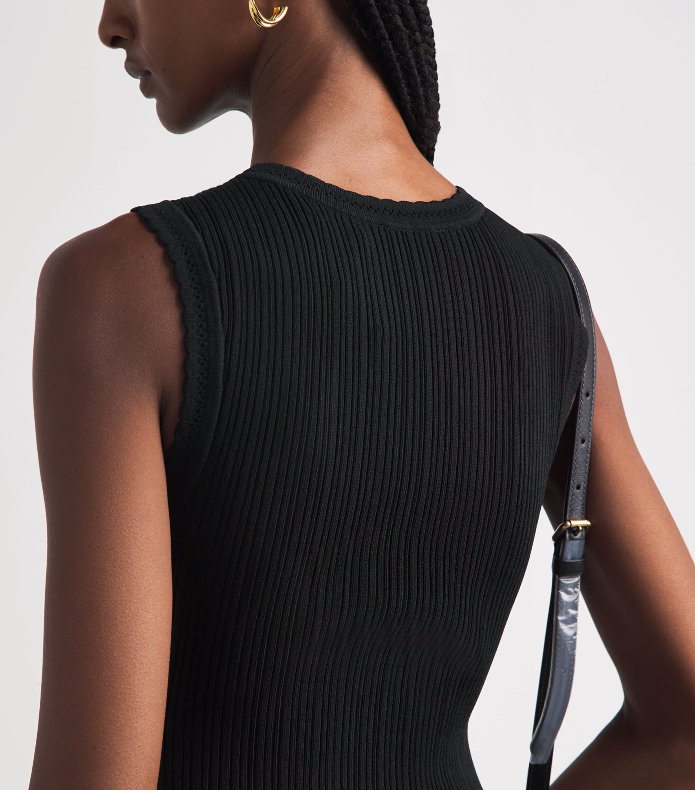 Sandro Paris Womens Knitted Mini Dress Black Image 5