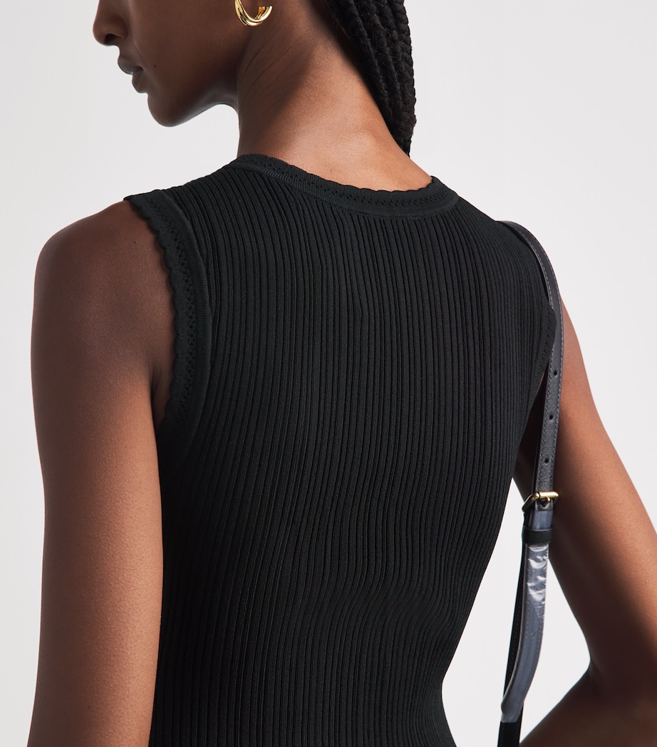 Sandro Paris Womens Knitted Mini Dress Black Image 5