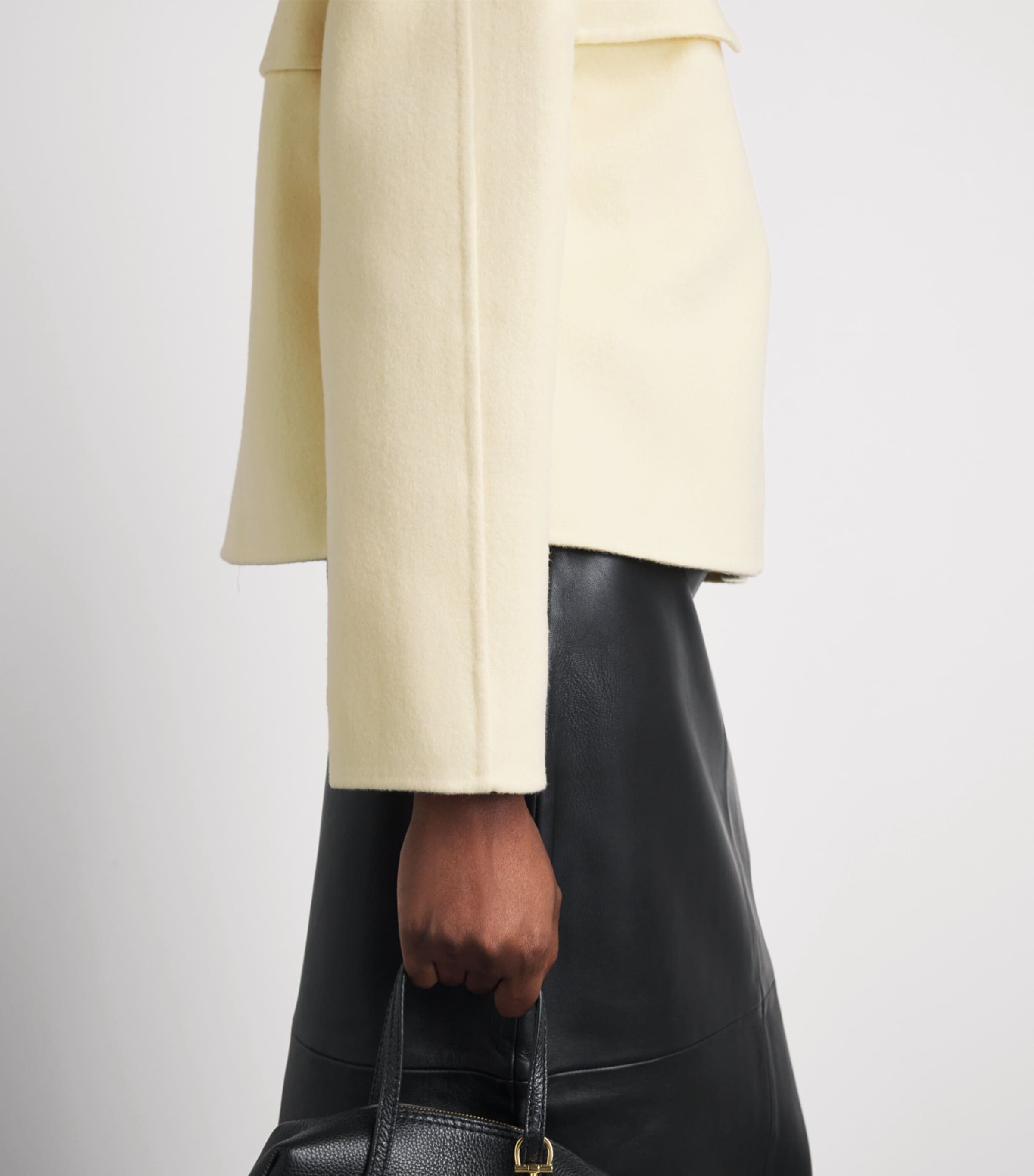 Fabiana Filippi Womens Cashmere-Wool Trench Jacket Giallo Image 3