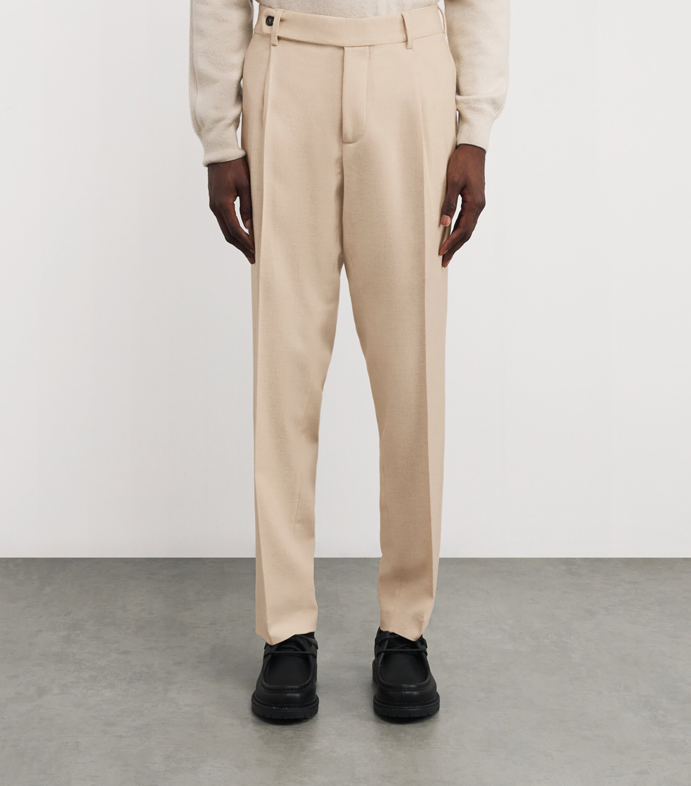 Cashmere Straight Trousers NATURAL WHITE 9009 Image 3