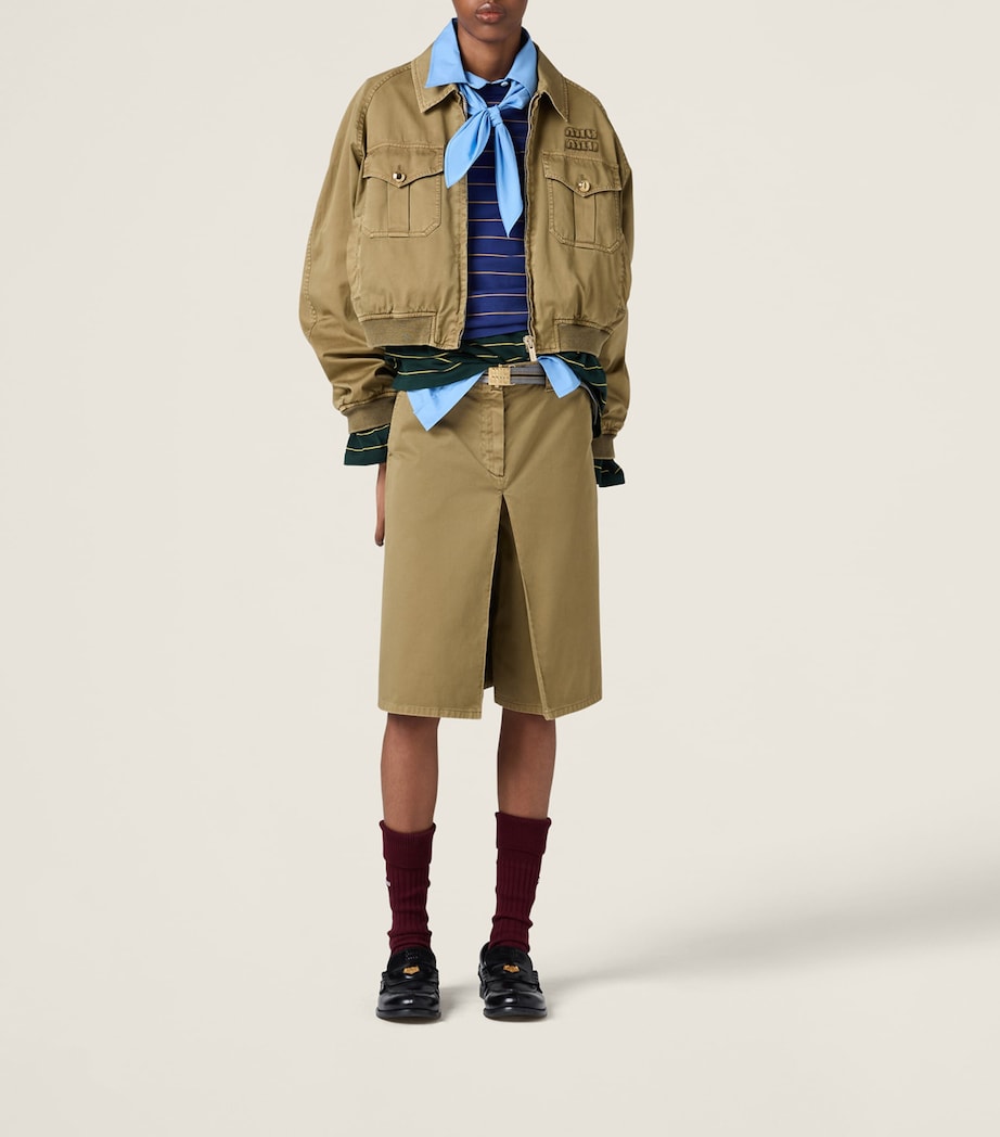 Cotton Bomber Jacket F0393 Image 2