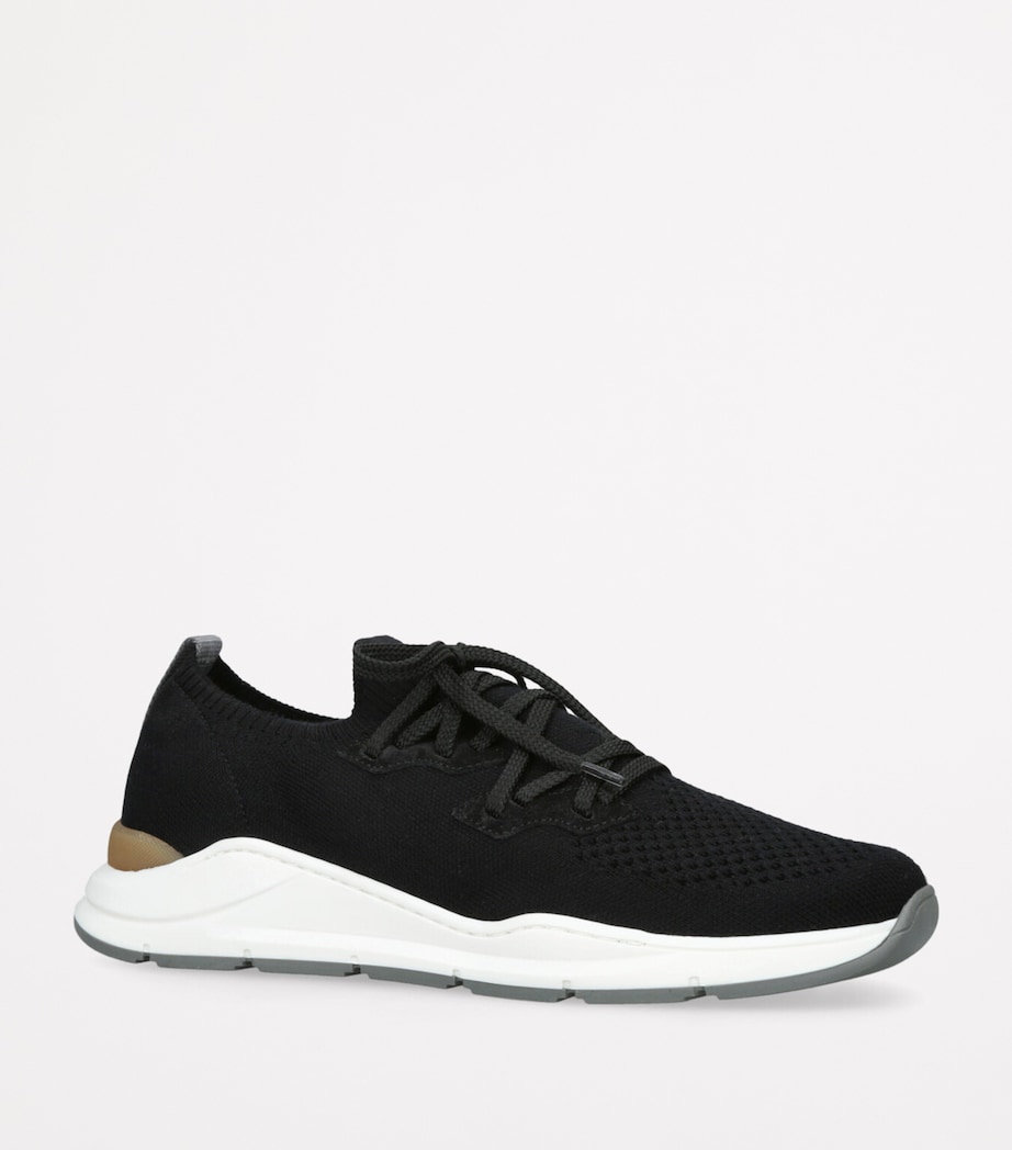 Brunello Cucinelli Kids Knitted Sneakers Black Image 3