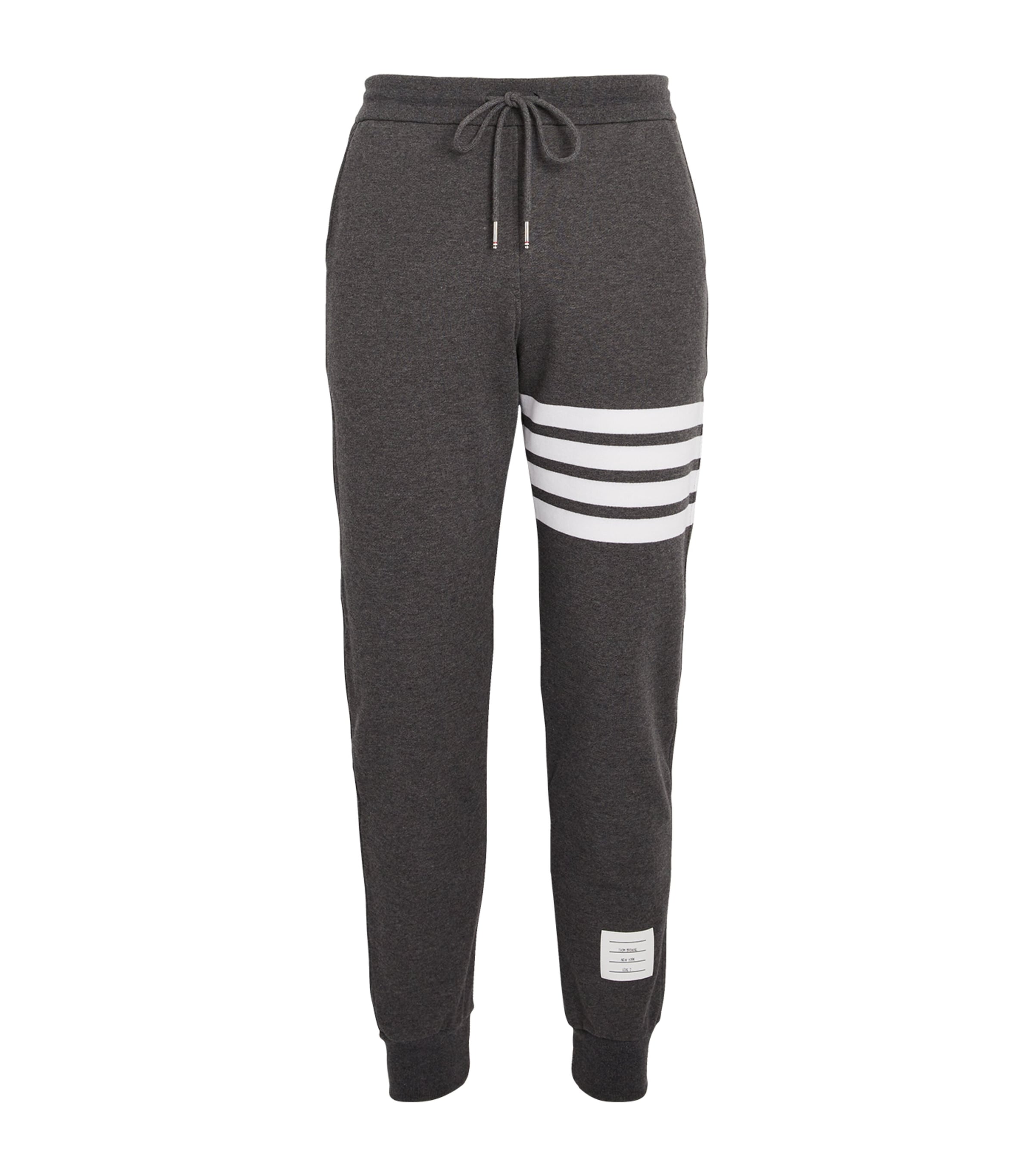 Shop Thom Browne Four-stripe Sweatpants In Grey