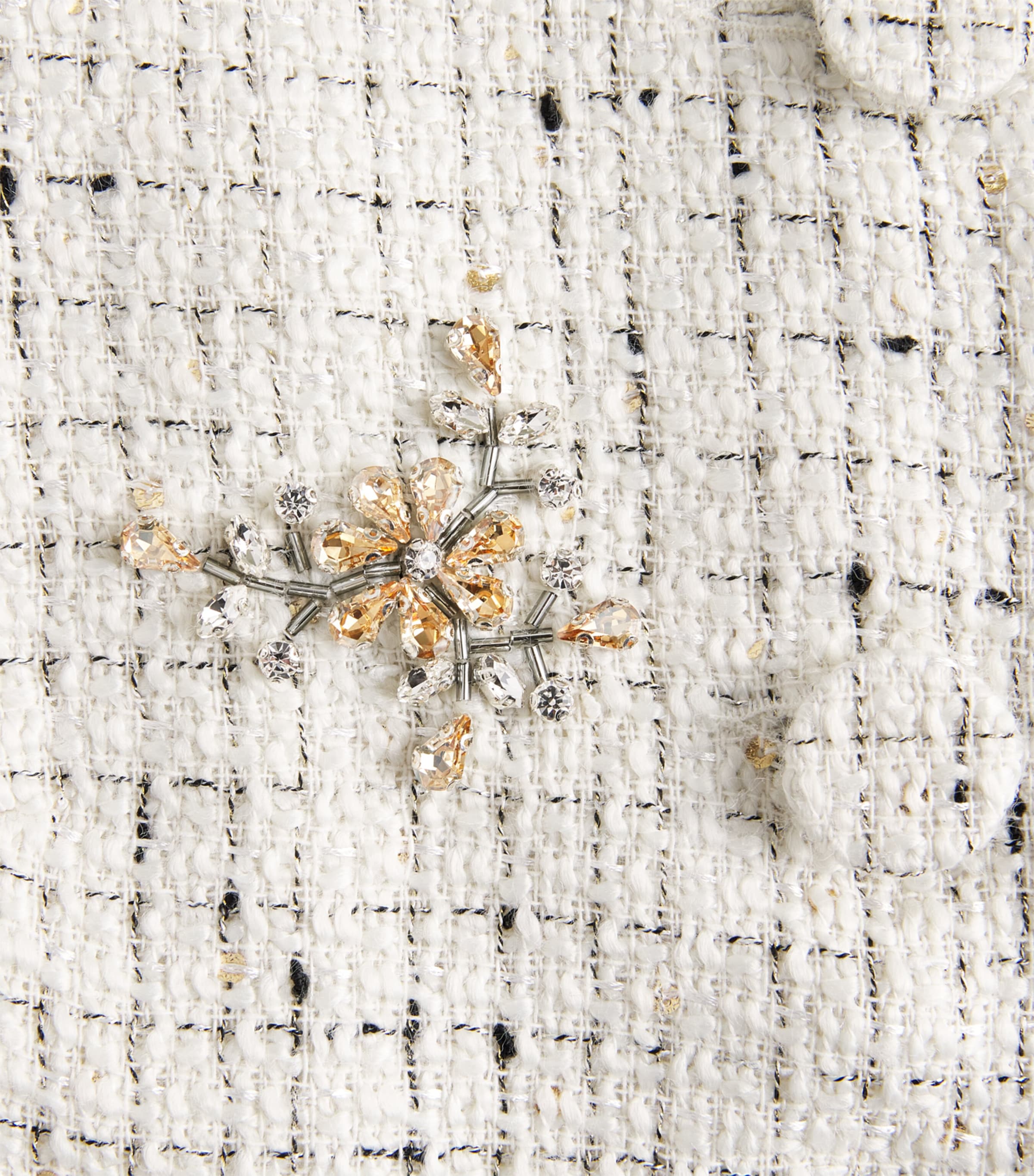 Huishan Zhang Womens Tweed Coco Jacket White Image 6