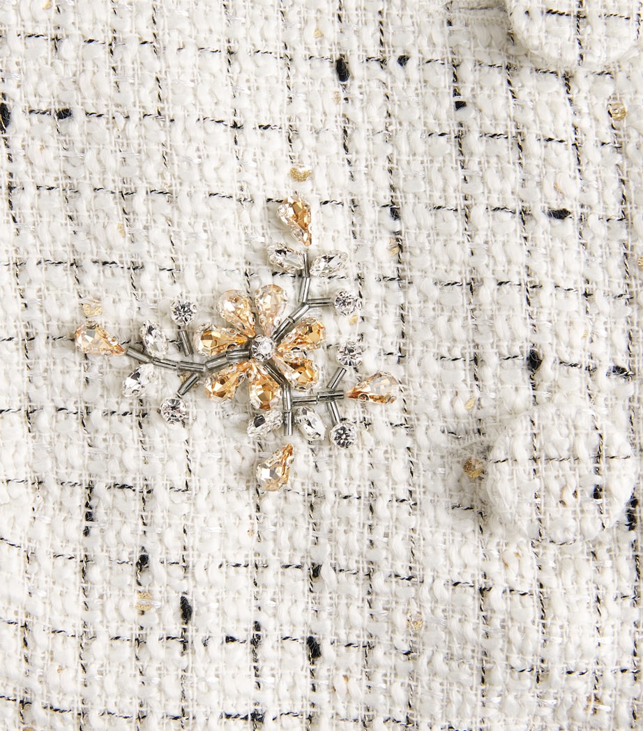 Huishan Zhang Womens Tweed Coco Jacket White Image 6