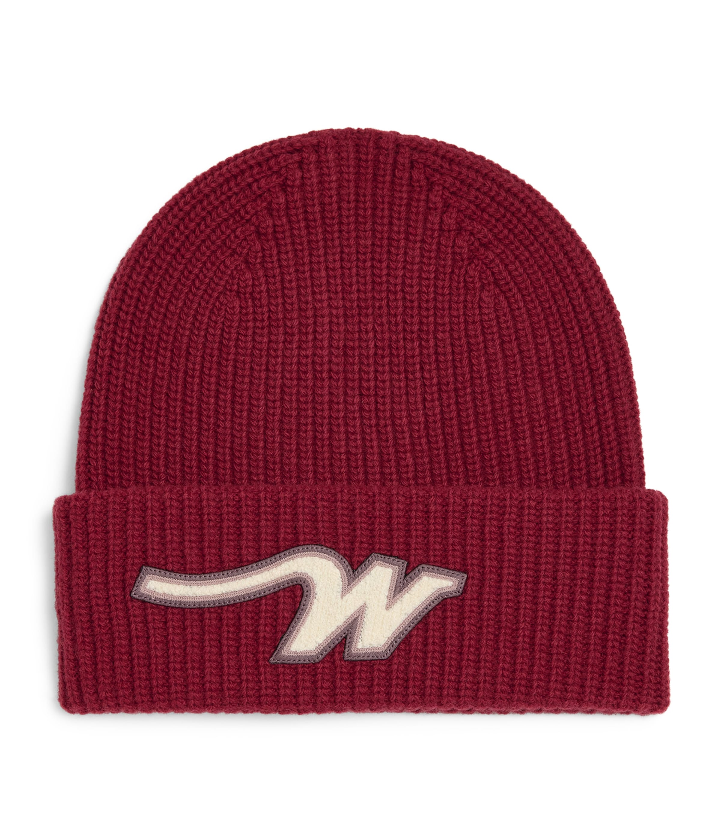Weekend Max Mara Virgin Wool Monogram Beanie | Women Accessories | Hats | Designers | Weekend Max Mara | Beanies