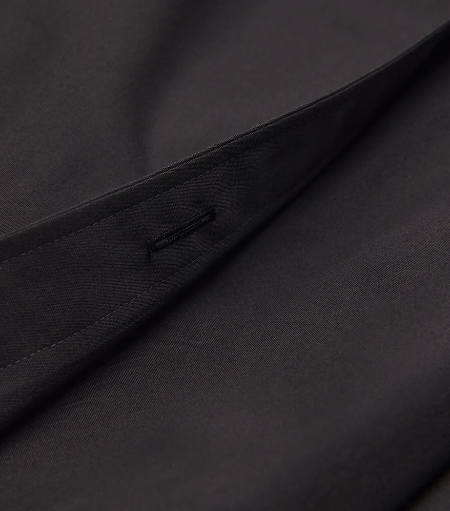 Cotton Panel-Overlay Shirt BLACK Image 5