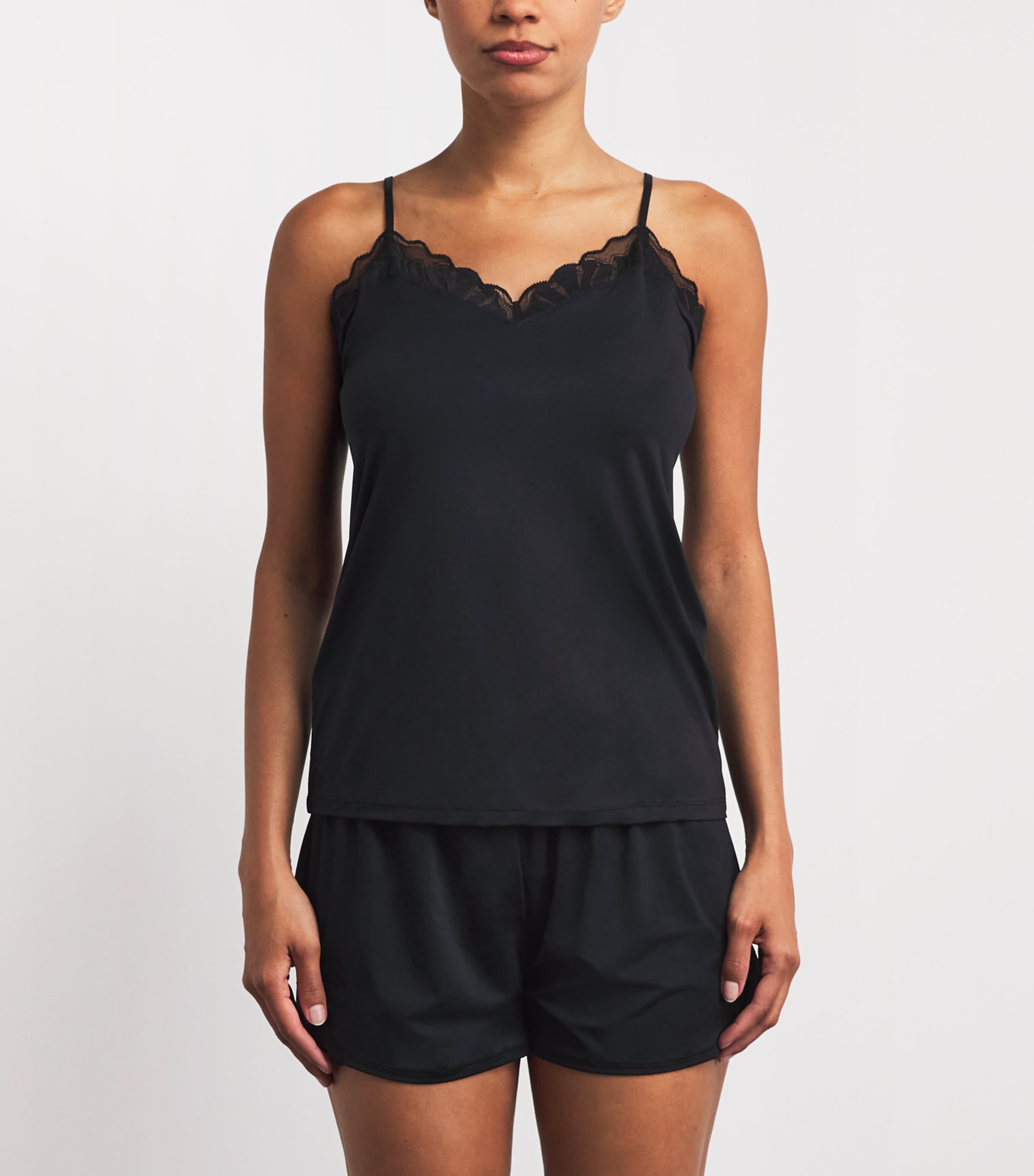 Falke Womens Lace-Trim Camisole Black Image 4