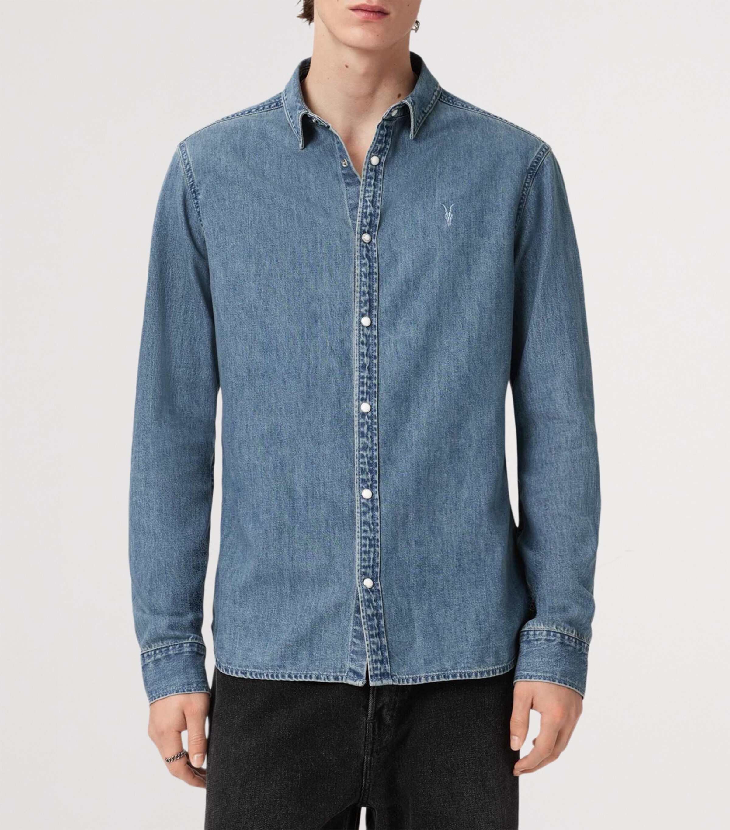 Organic Denim Gleason Shirt LIGHT INDIGO Image 3