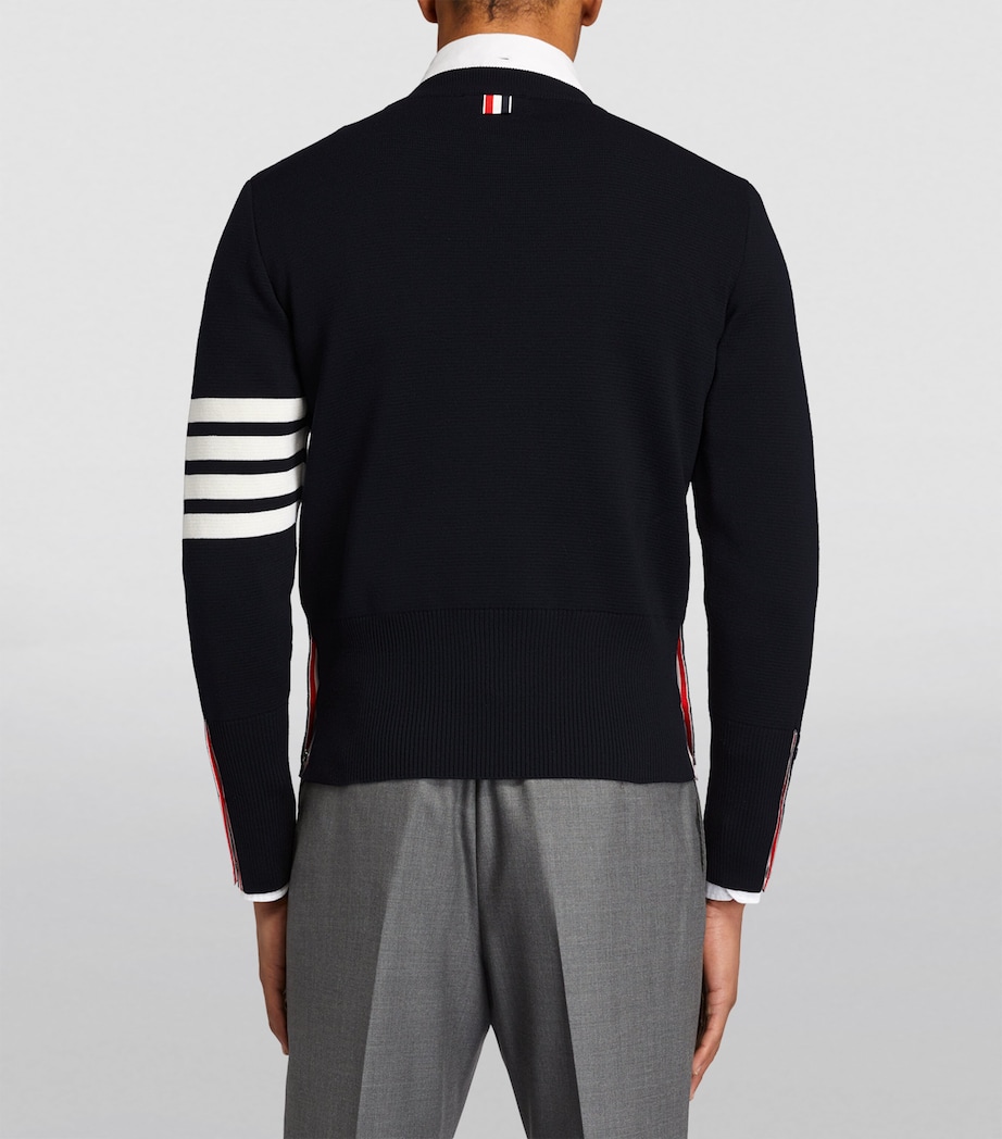 Merino Wool 4-Bar Sweater NAVY Image 4