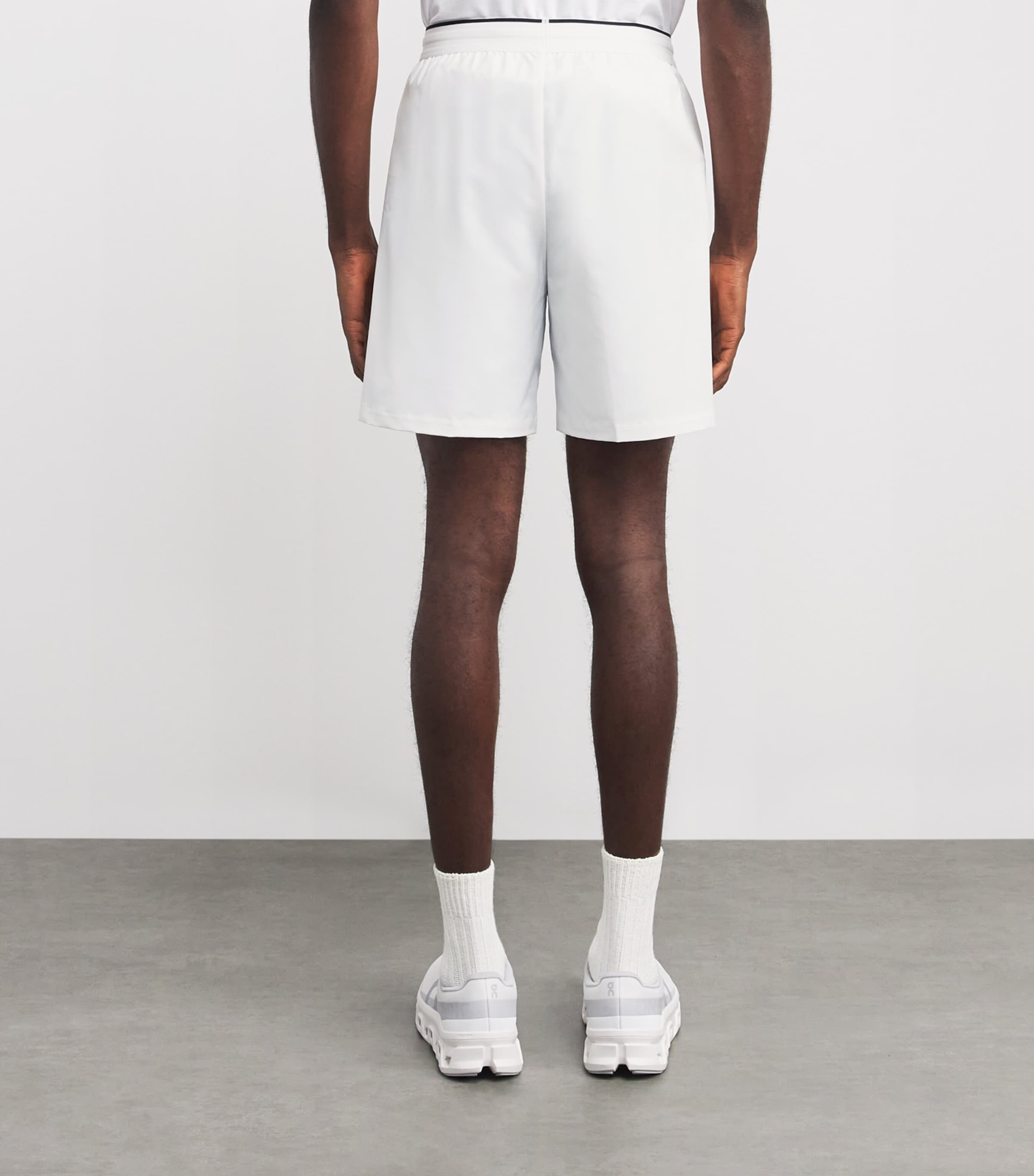 Lacoste Mens Stretch Taffeta Ultra Dry Tennis Shorts White Image 4