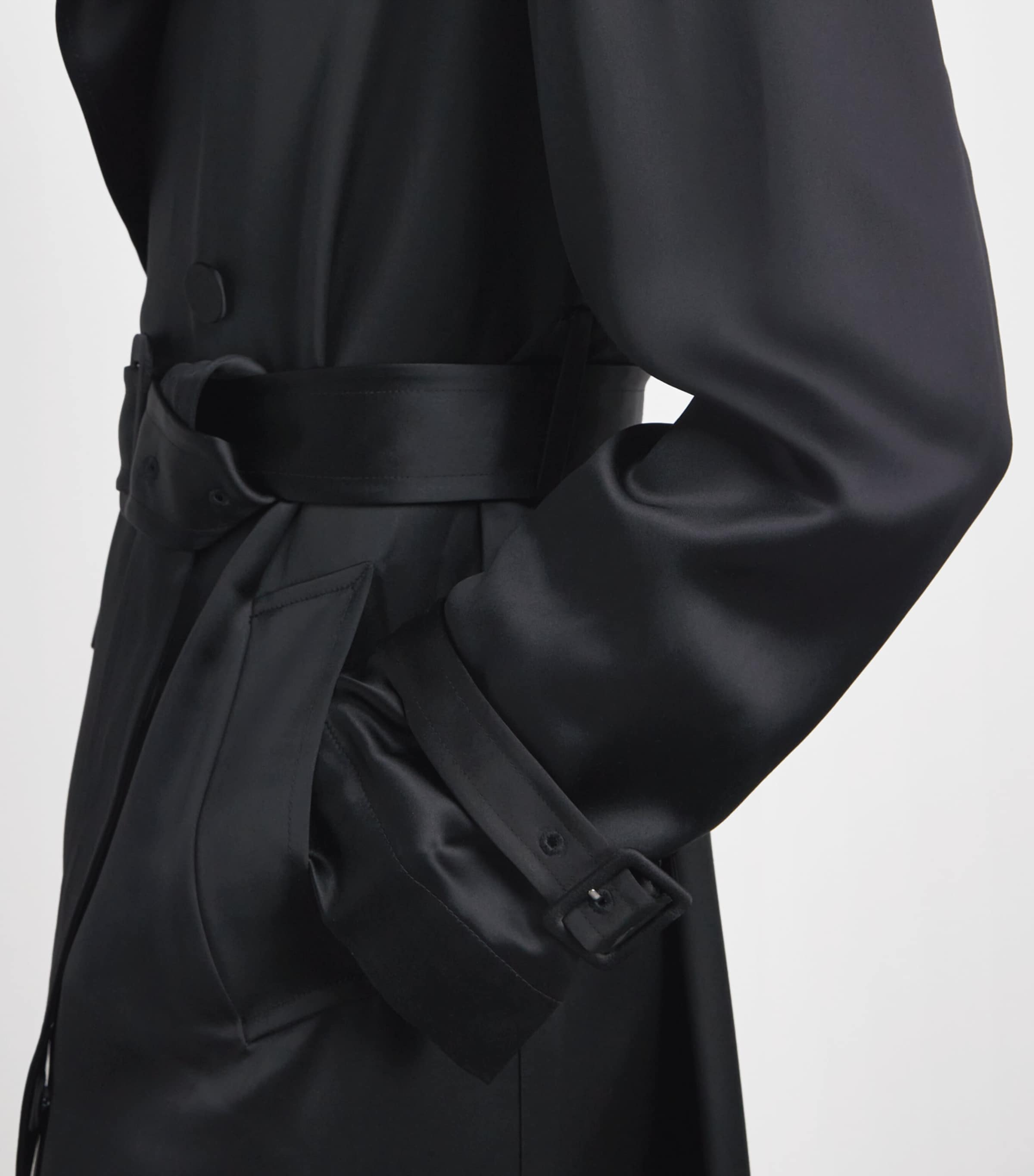 Simkhai Womens Alvida Belted Overcoat Black Image 3