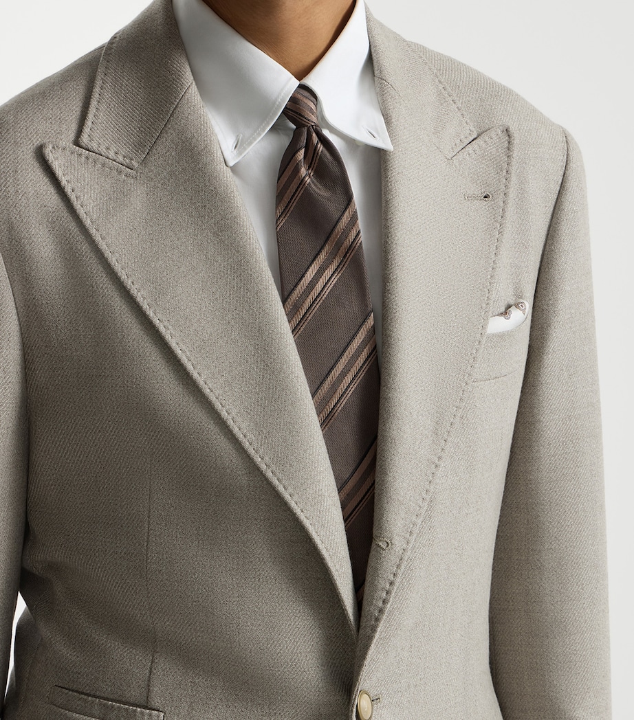 Brunello Cucinelli Silk Stripe Tie Image 2