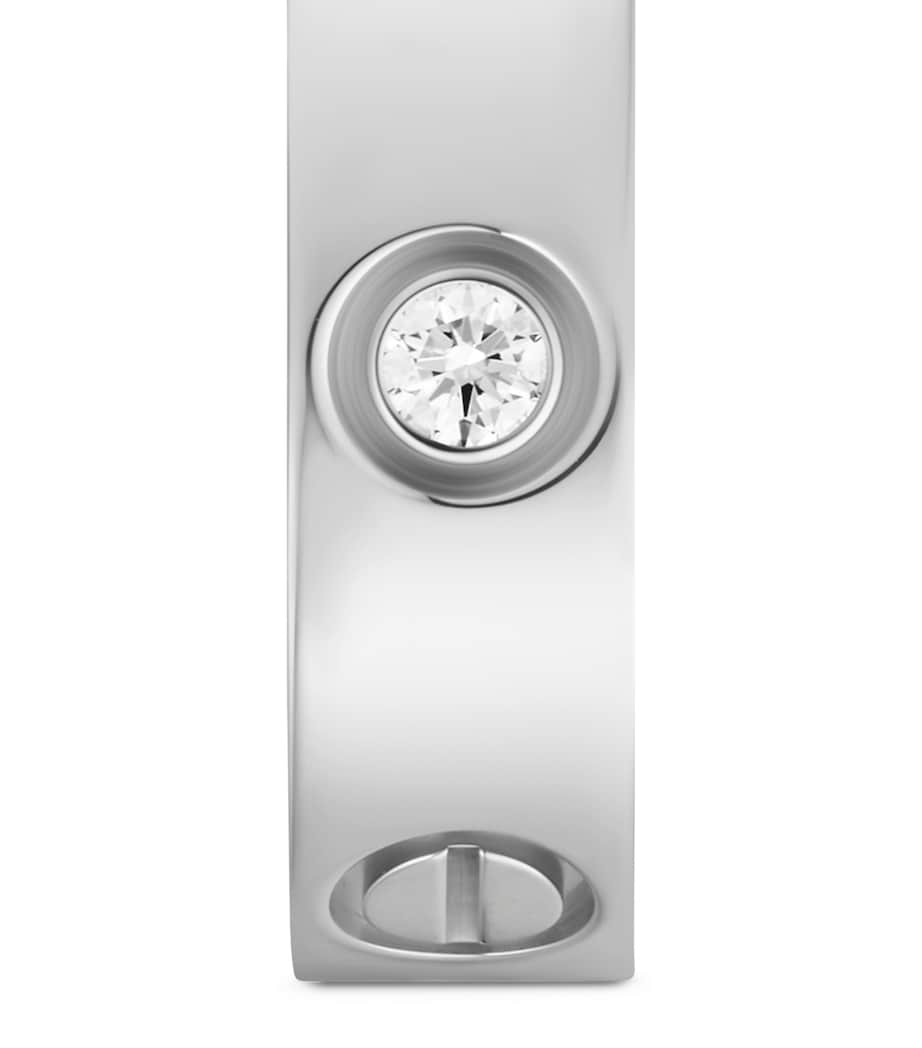 White Gold and Diamond LOVE Ring WHITE GOLD Image 7