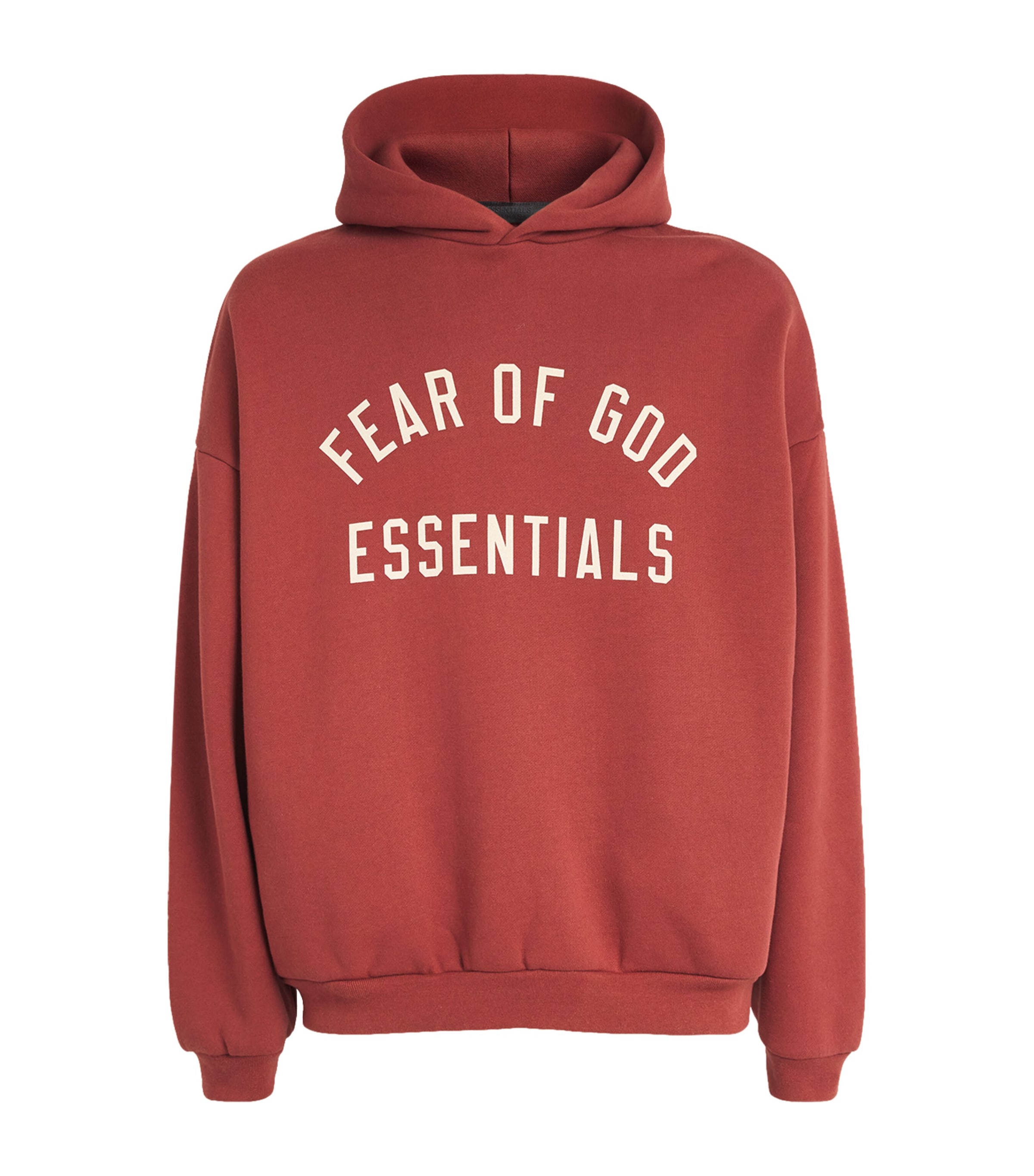 Essentials Burgundy Heavyweight Hoodie In Red