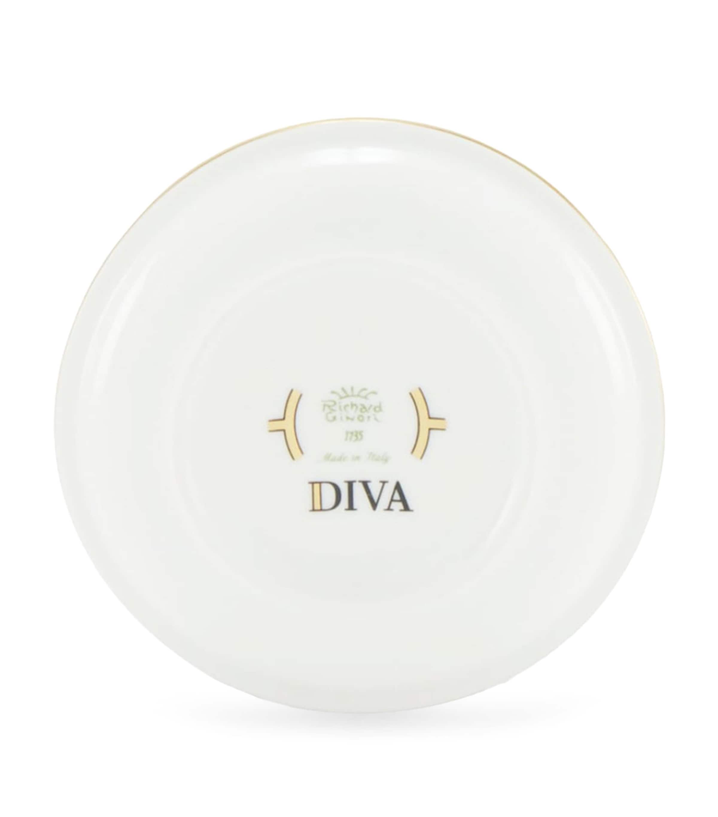 GINORI 1735 Porcelain Colonna Diva Celeste Butter Dish (10cm) Image 3