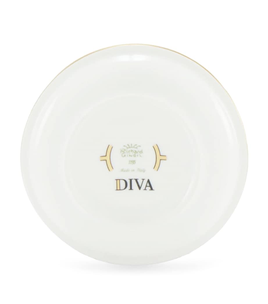 Porcelain Colonna Diva Celeste Butter Dish (10cm) G00134903 Image 3