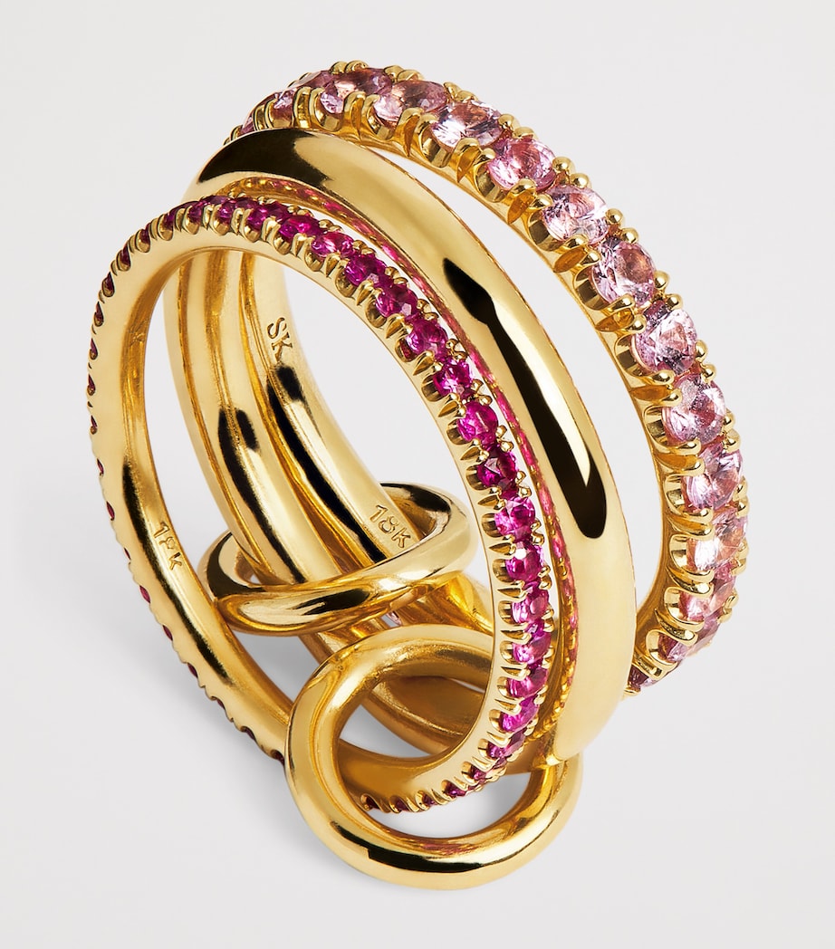 Yellow Gold and Pink Sapphire Norah Ring YELLOW GOLD Image 5