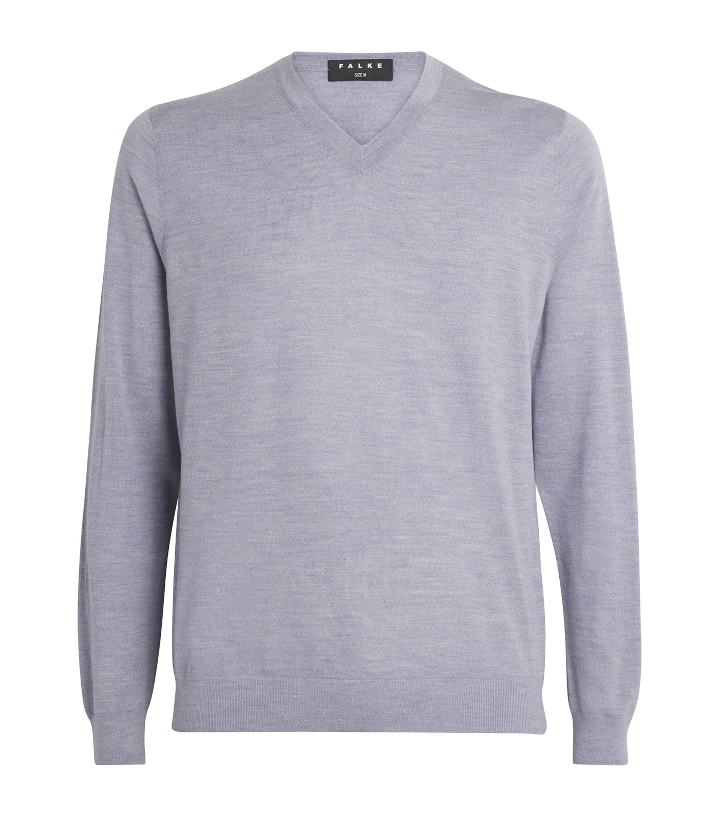 Falke Virgin Wool V-neck Sweater In Grey