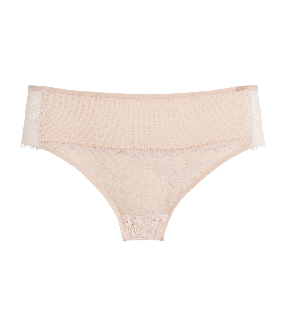 Lace-Front Brazilian Briefs 01N GOLDEN BEIGE Image 1