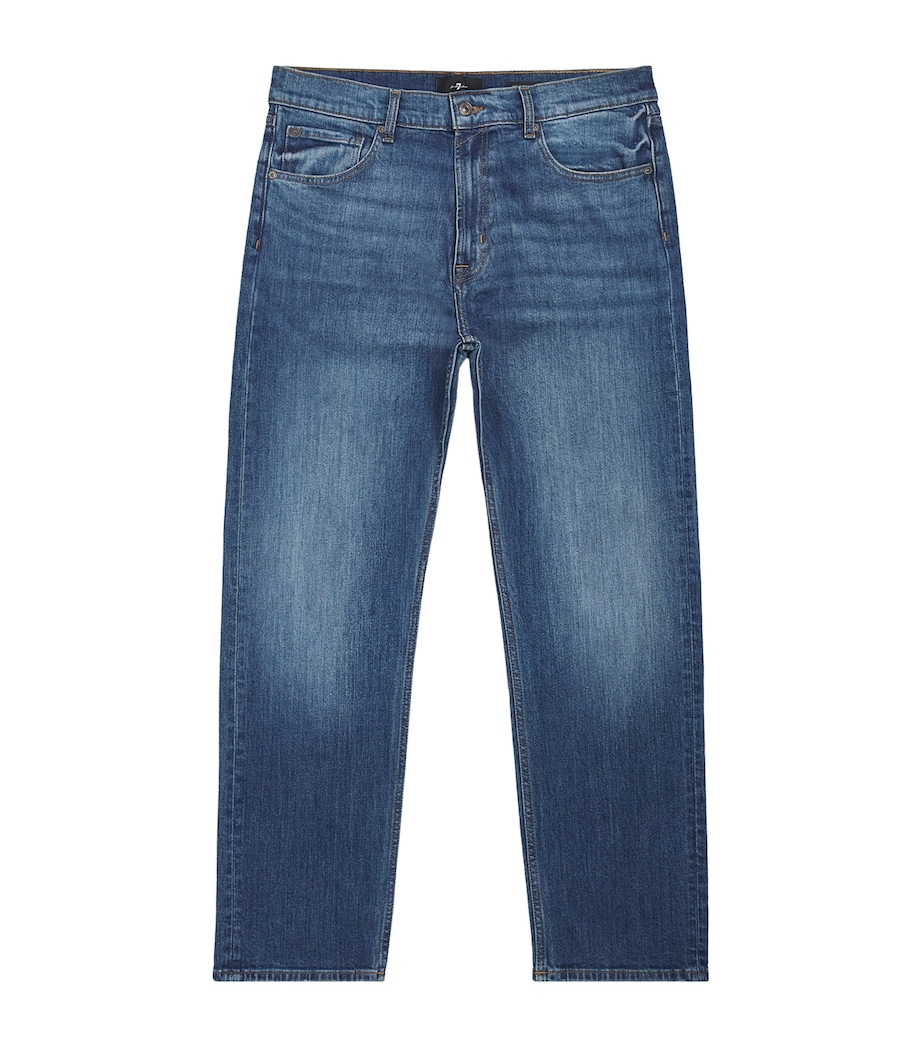 7 For All Mankind Mens Modern Straight Jeans Blue Image 1