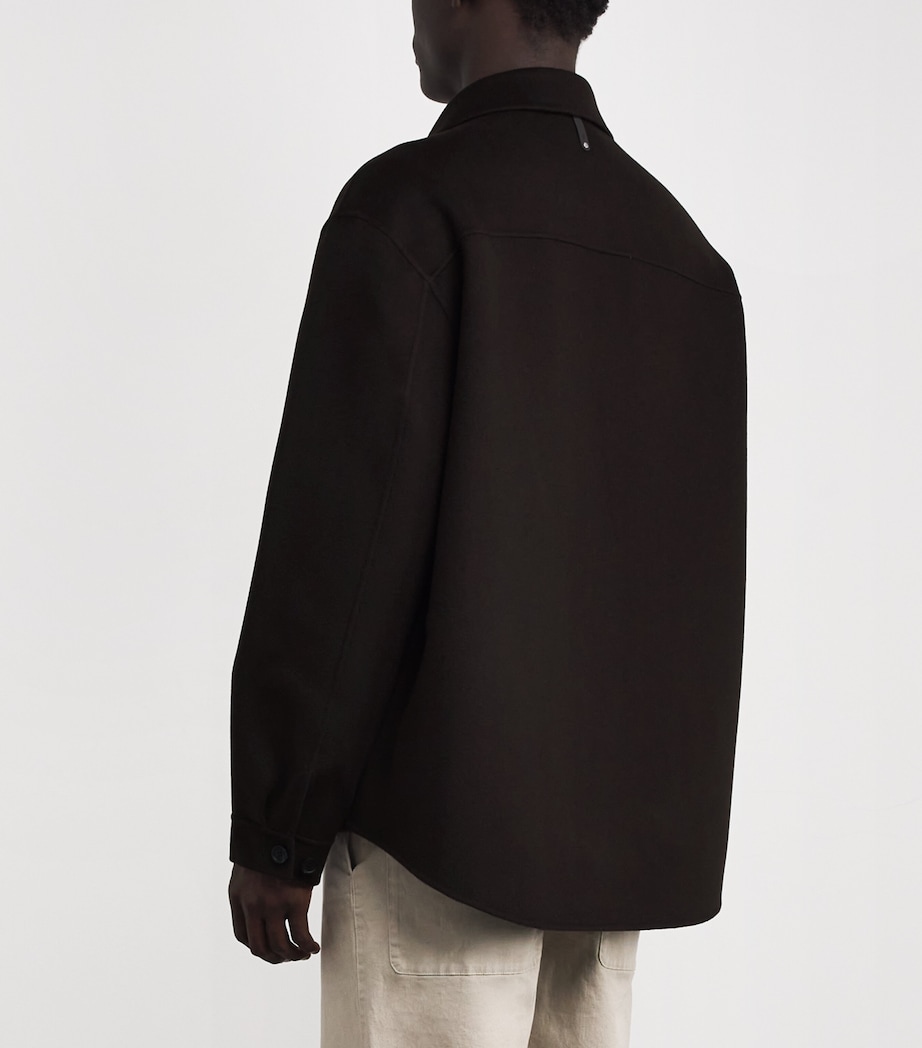 Wool Emmanuel Overshirt COFFEE A Image 4