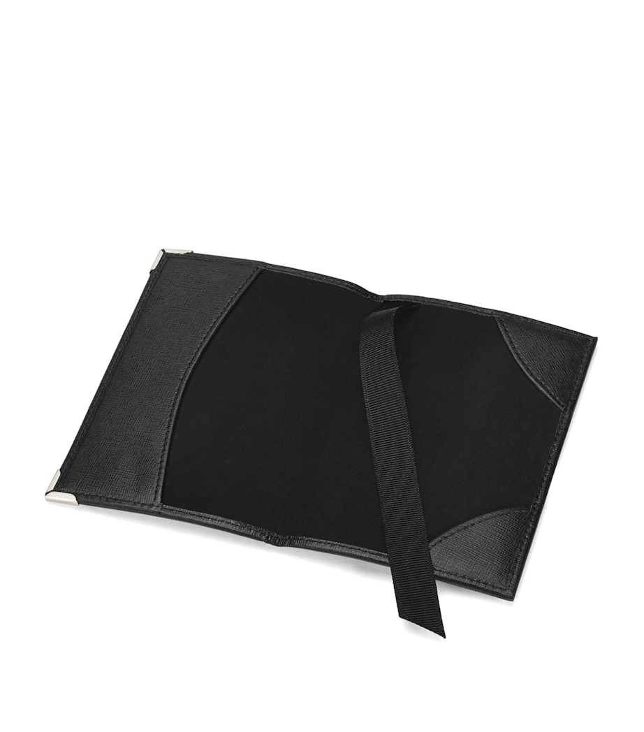 Saffiano Leather Passport Cover BLACK Image 3