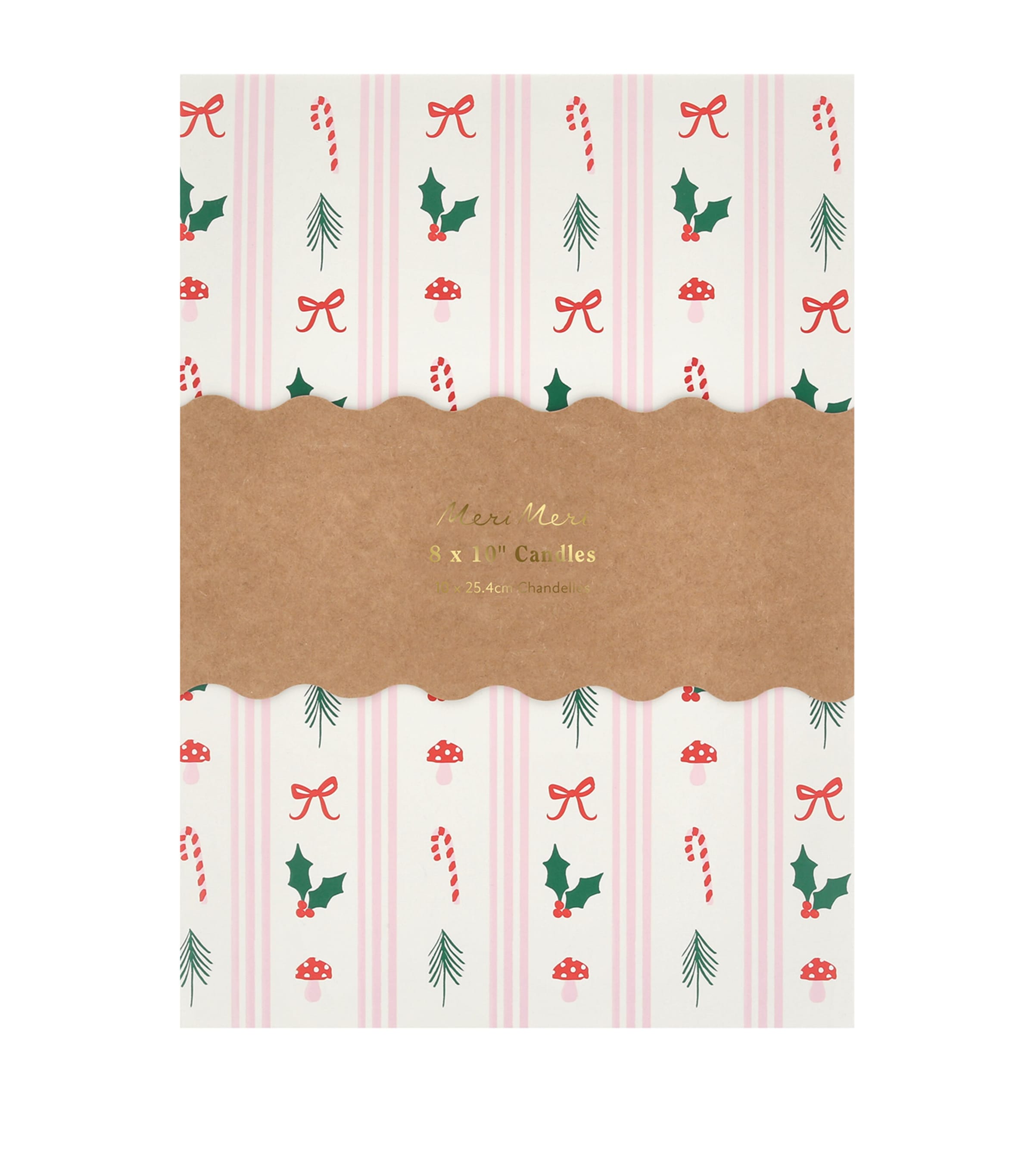 Meri Meri Festive Pattern Candles (Set of 8) | Christmas | Home New In | Tableware | Table Decorations | Home Accessories | Candles | Designers | Meri Meri