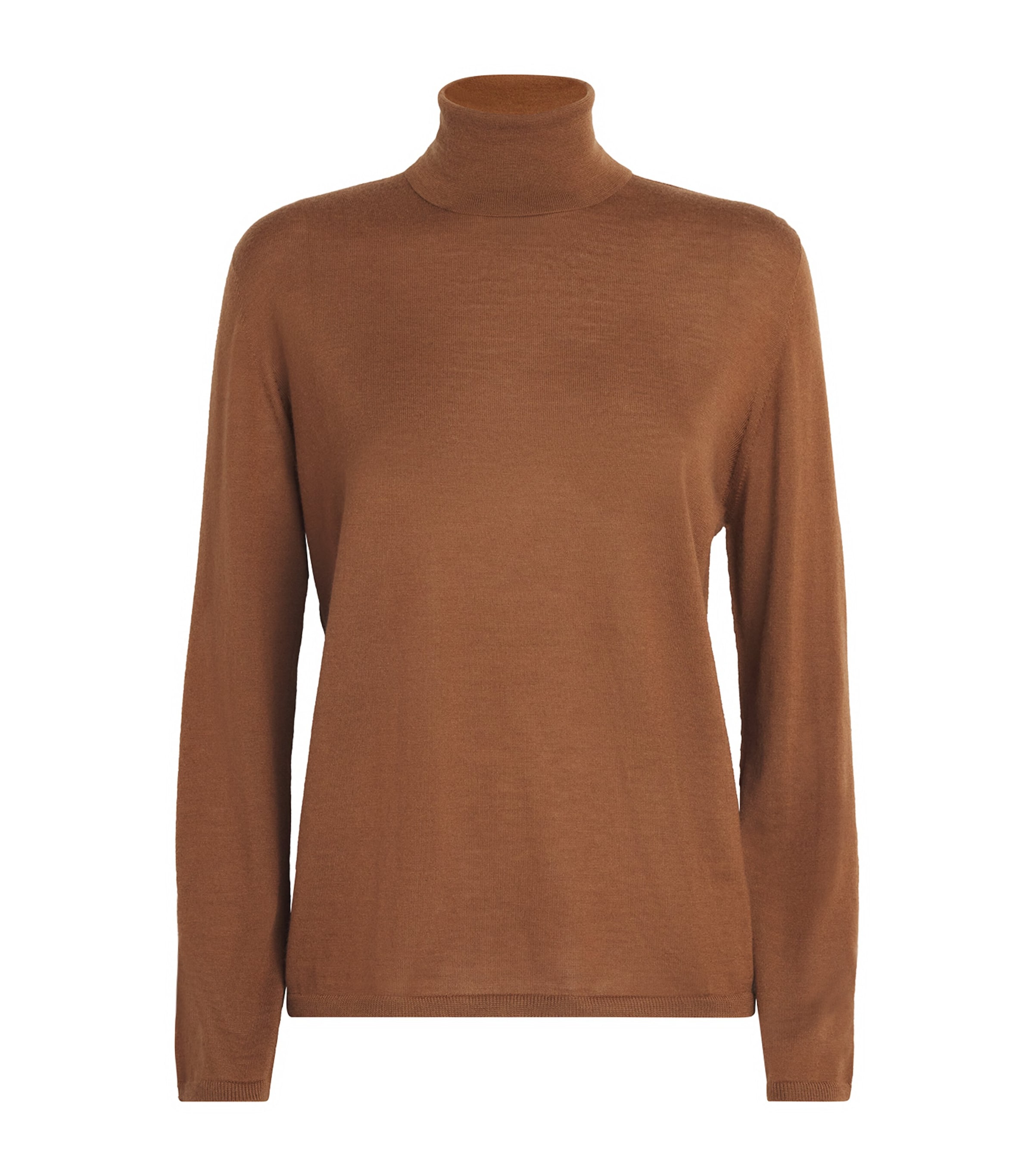 Johnstons Of Elgin Superfine Cashmere Rollneck Sweater In Brown