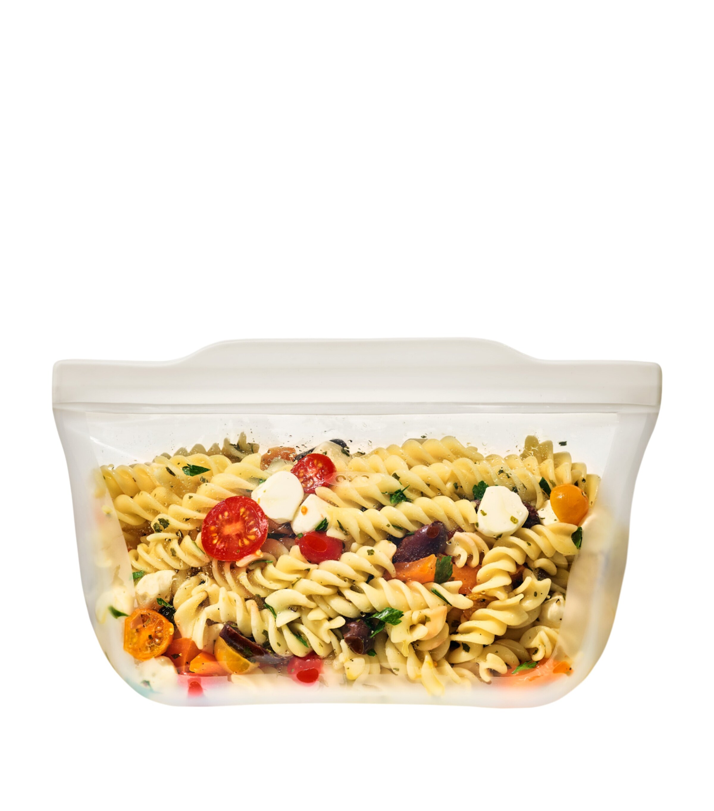 Silicone Reusable Bag (946ml) CLEAR/WHTE Image 3