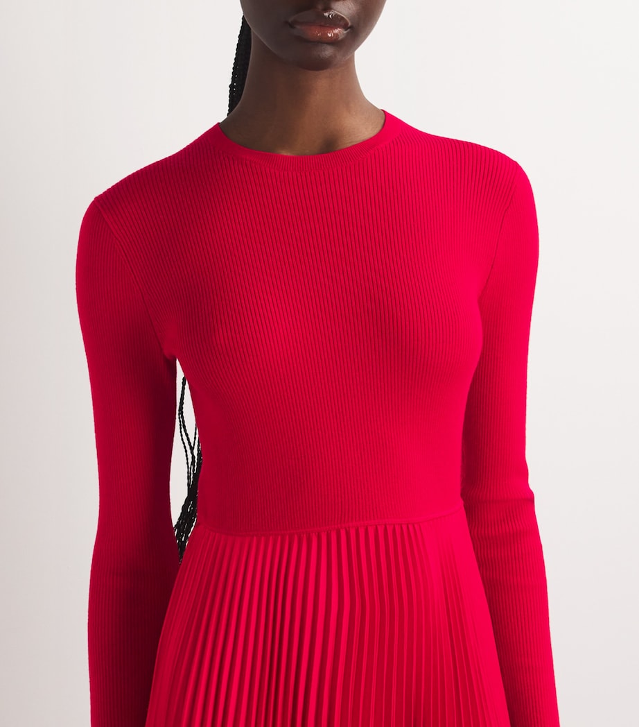 Polo Ralph Lauren Red Sweater-Bodice Midi Dress | Harrods US Polo Ralph Lauren Red Sweater-Bodice Midi Dress | Harrods US
