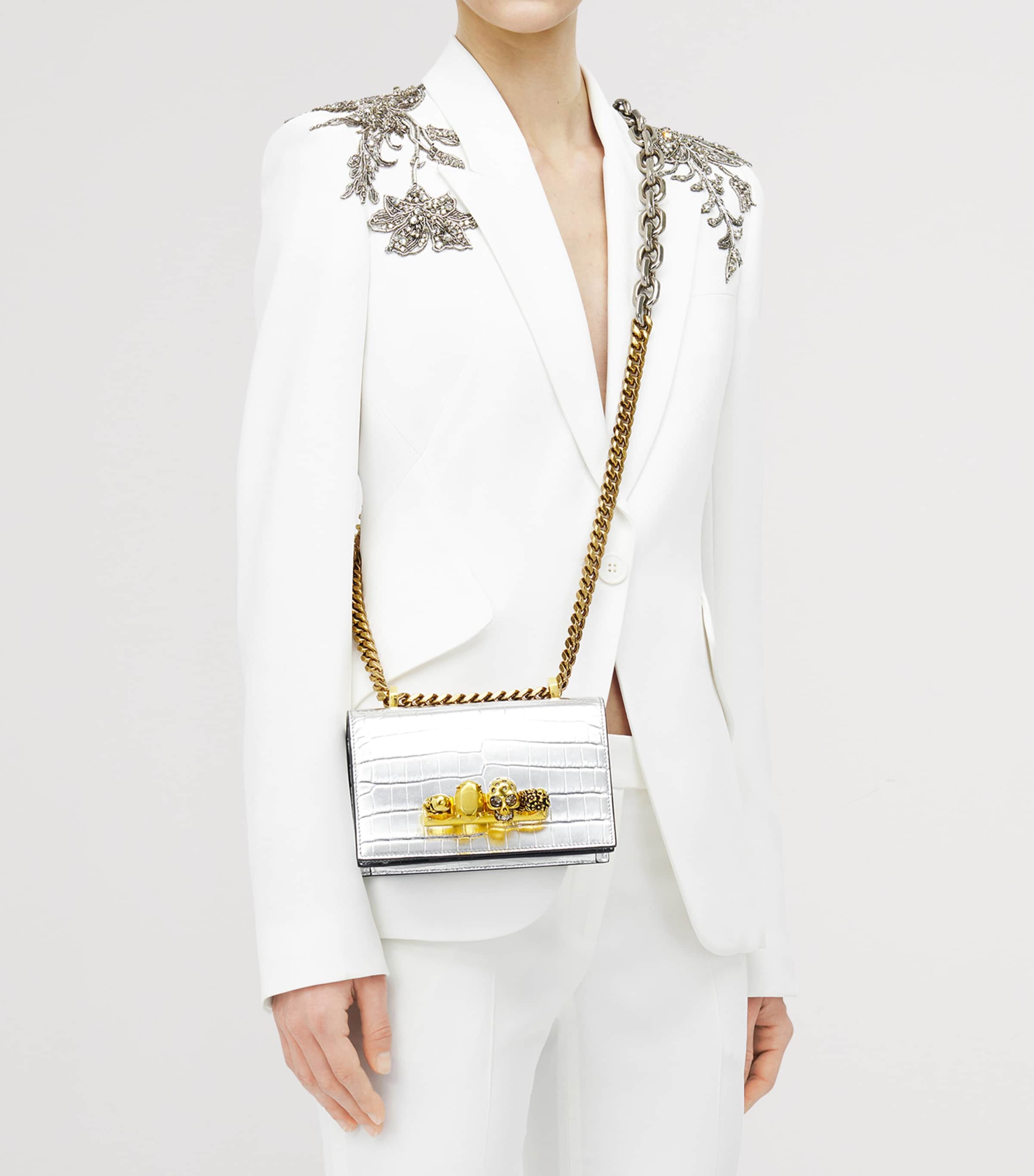 Mini Leather Jewelled Satchel 1402 Image 6