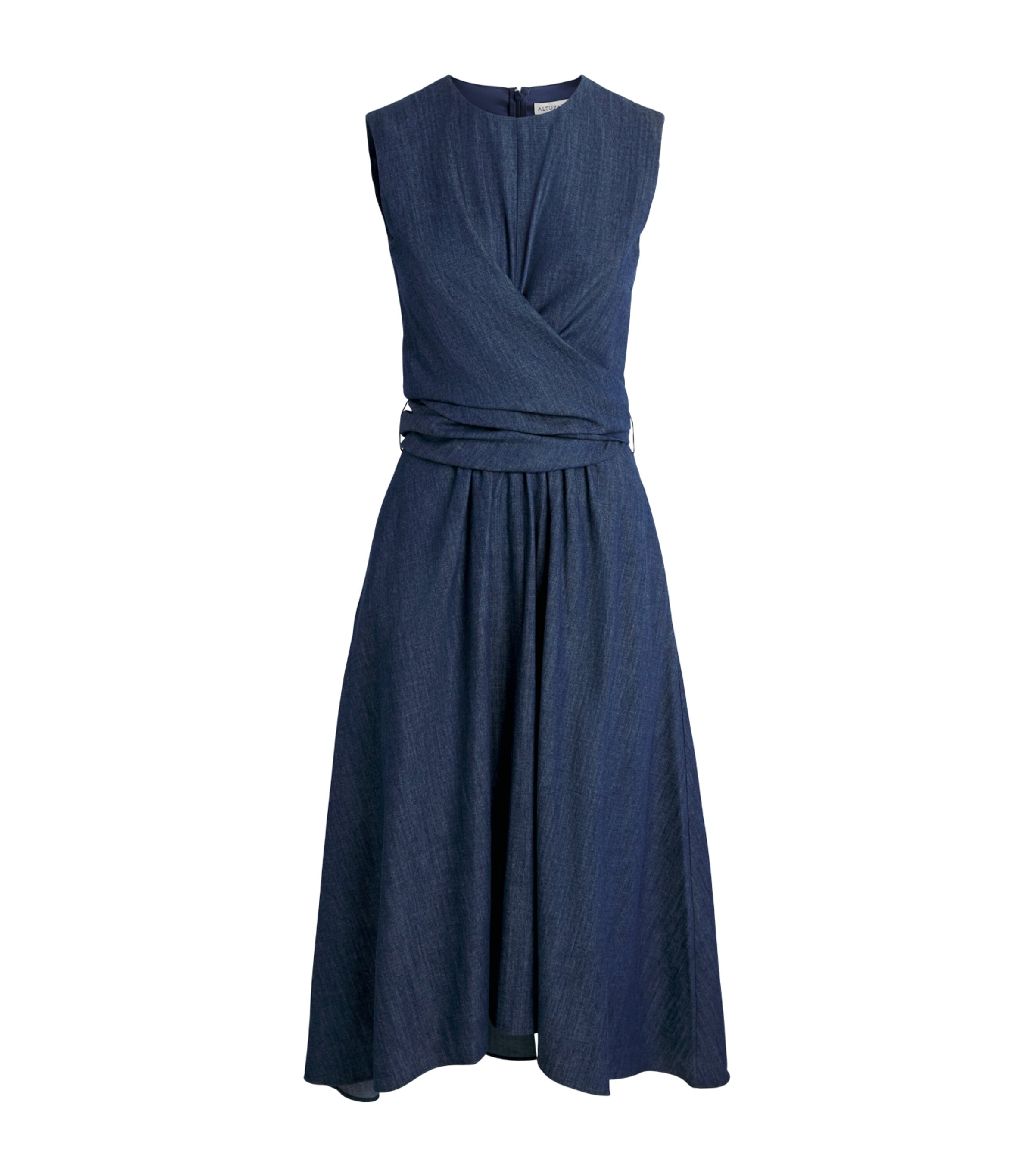 Altuzarra Womens Cotton Chambray Penny Midi Dress Titan Image 1