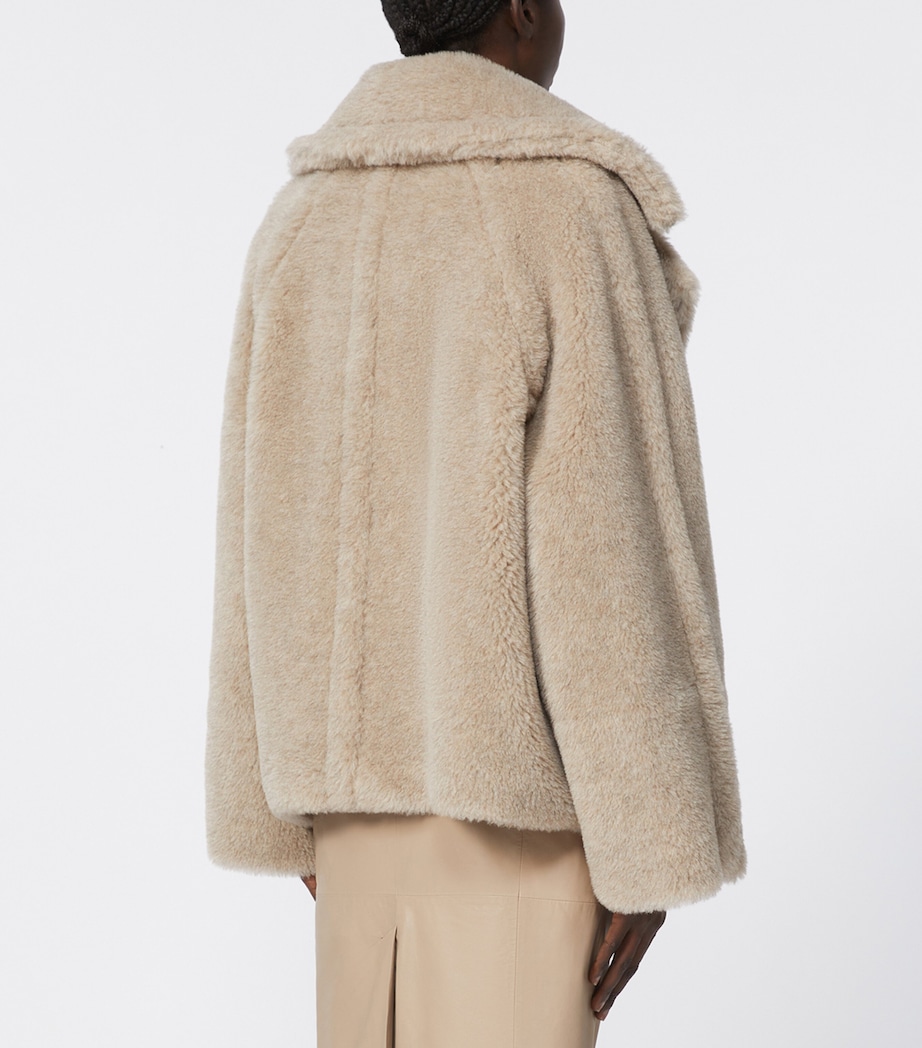 Alpaca-Cashmere-Silk Teddy Jacket SAND Image 4