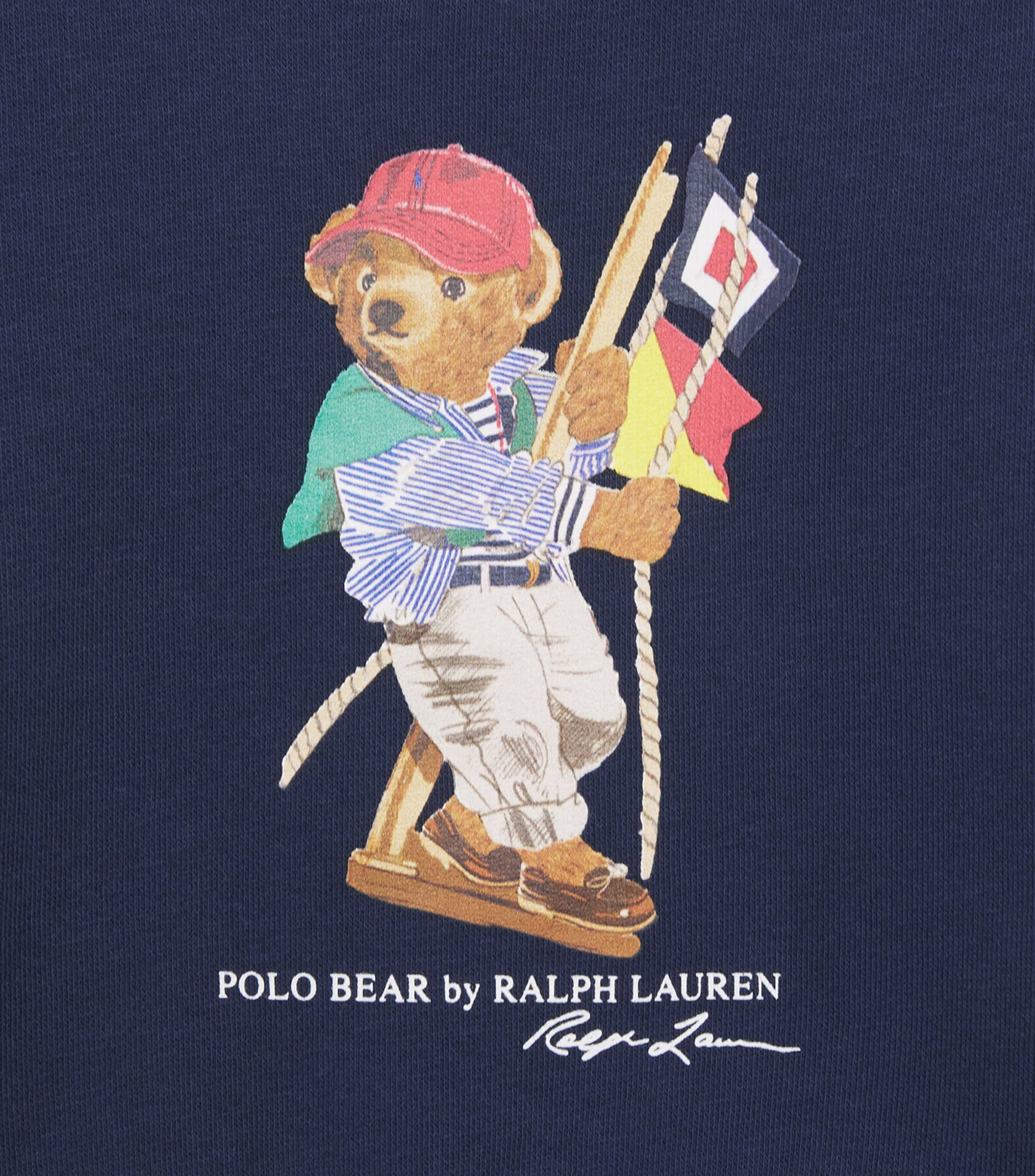 Ralph Lauren Kids Cotton Polo Bear T-Shirt (3-24 Months) Nwprt Nvy Image 3