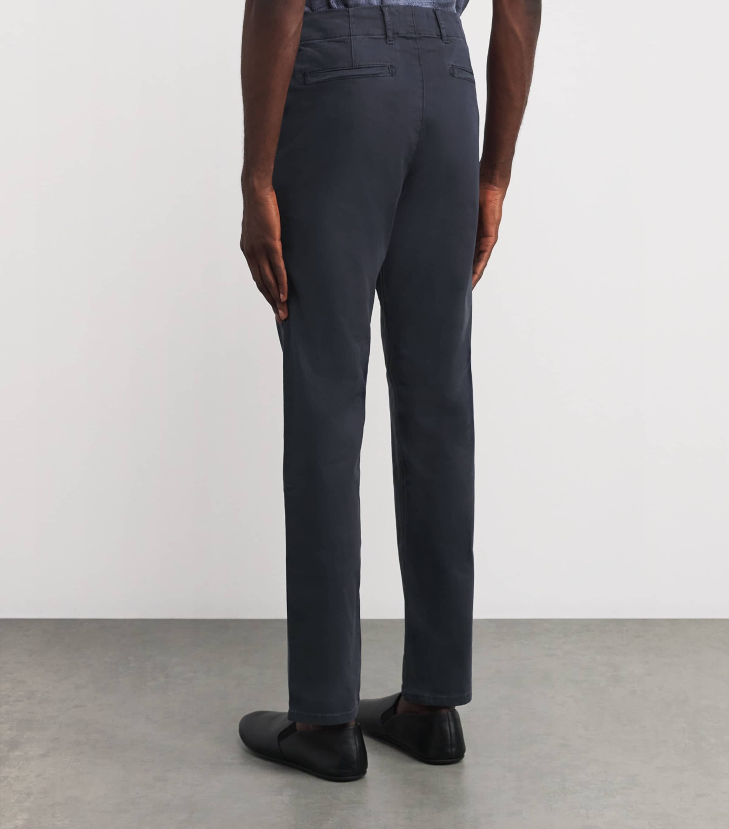Cotton Danford Straight Chinos DEEP ANCHOR Image 3