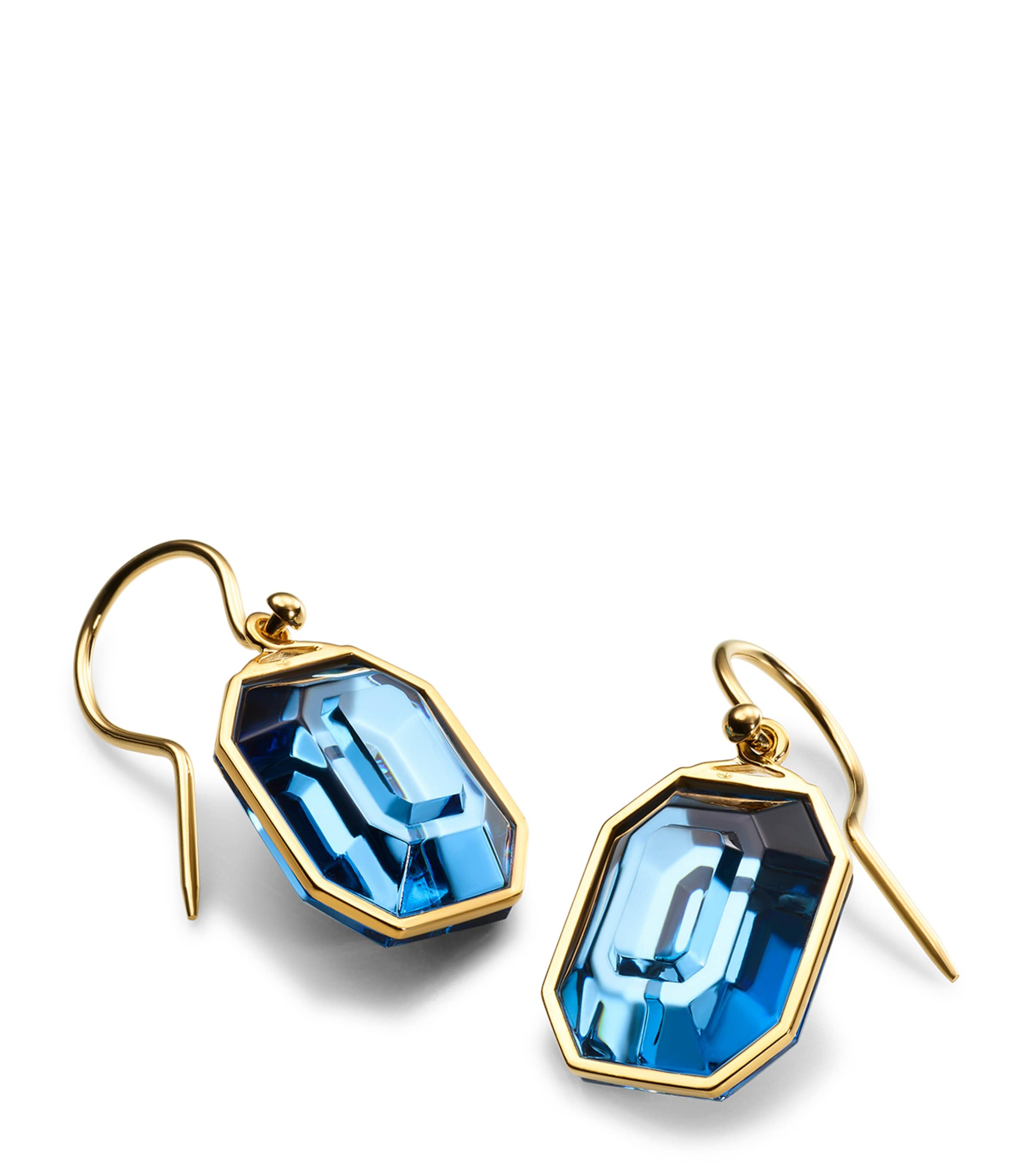 Shop Baccarat Gold Vermeil And Crystal Harcourt Earrings In Clear