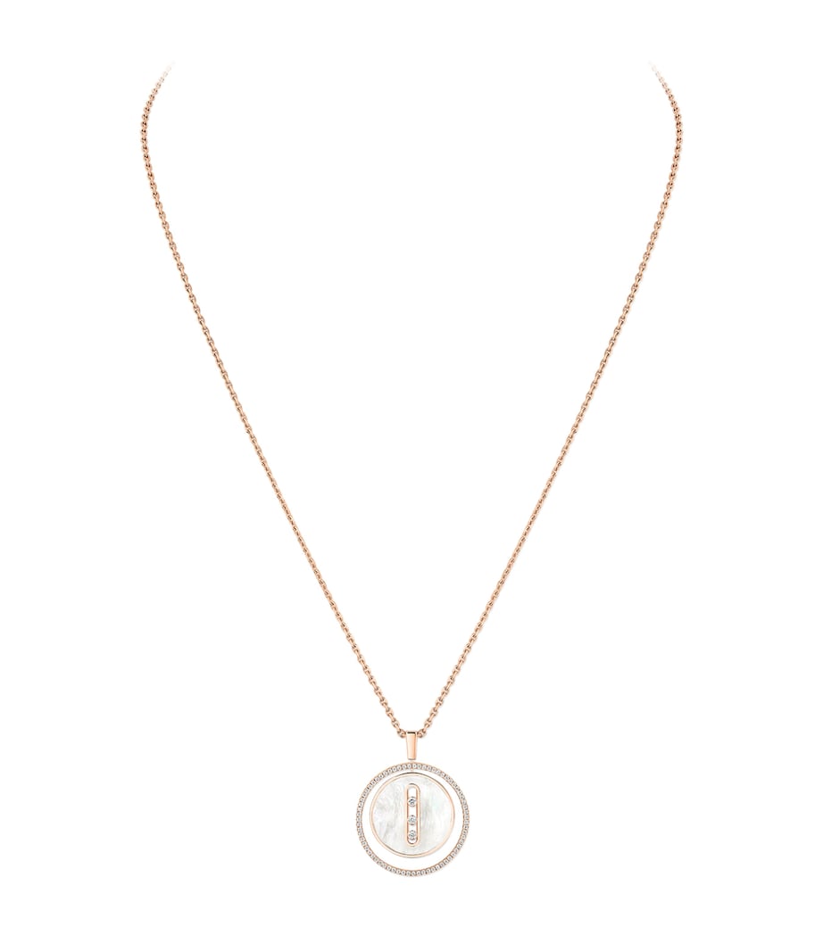 Messika Lucky Move Rose Gold, Diamond and Mother-of-Pearl Necklace (0.38ct) Pink Gold Image 1