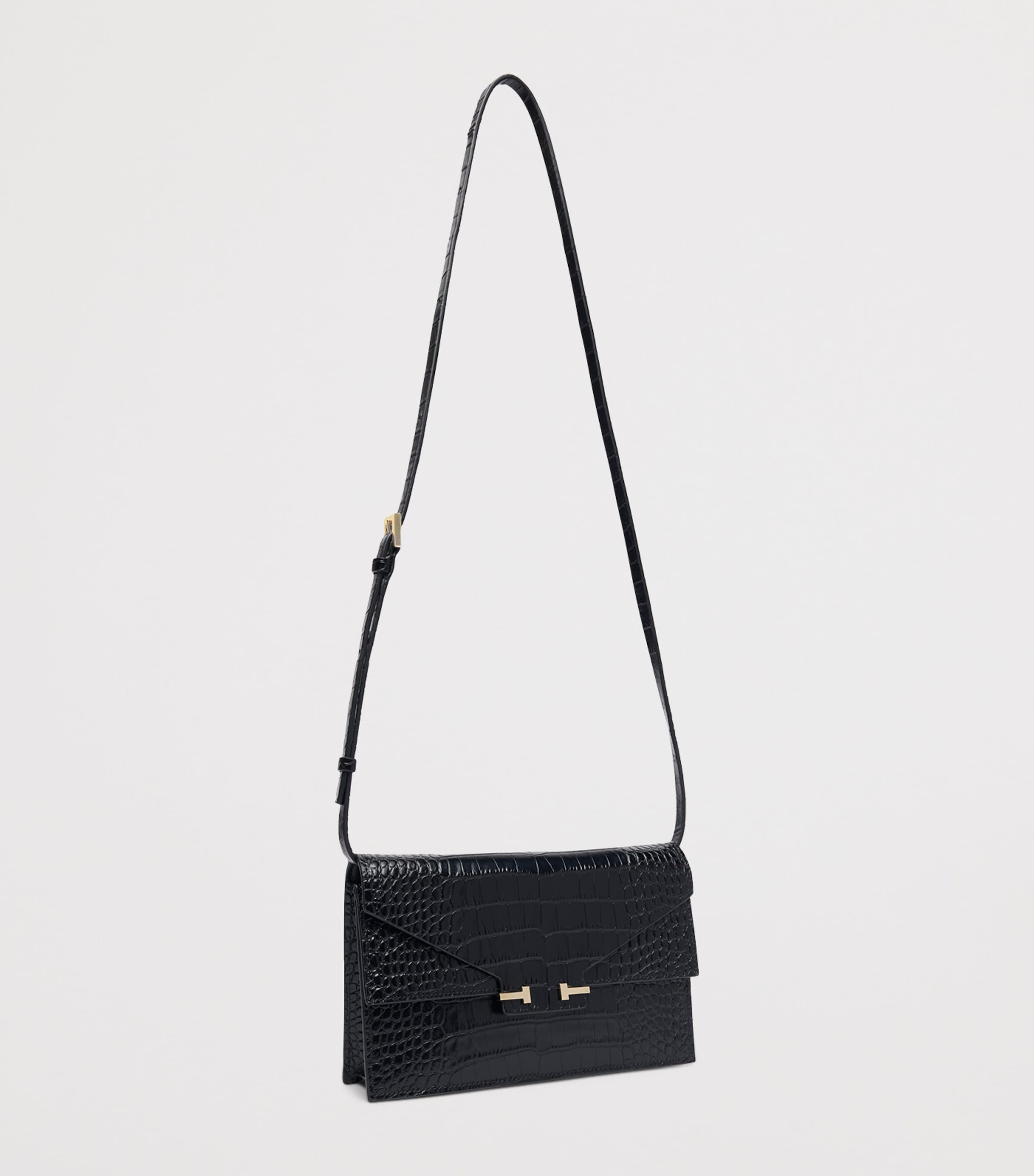 TOM FORD Small Croc-Embossed Leather Bag Naa Image 3