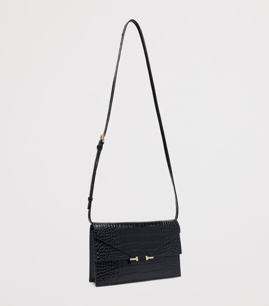 TOM FORD Small Croc-Embossed Leather Bag Naa Image 3
