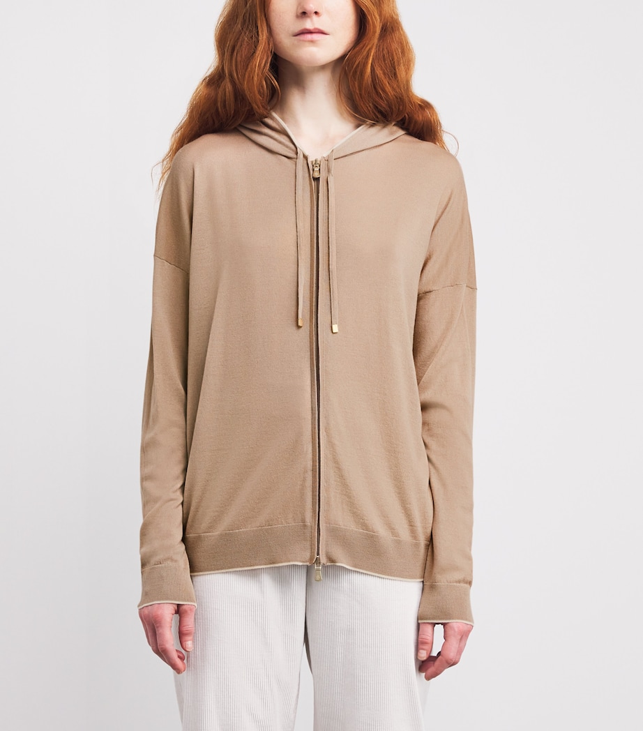 Wool Zip Hoodie CAMMELLO, SABBIA Image 3