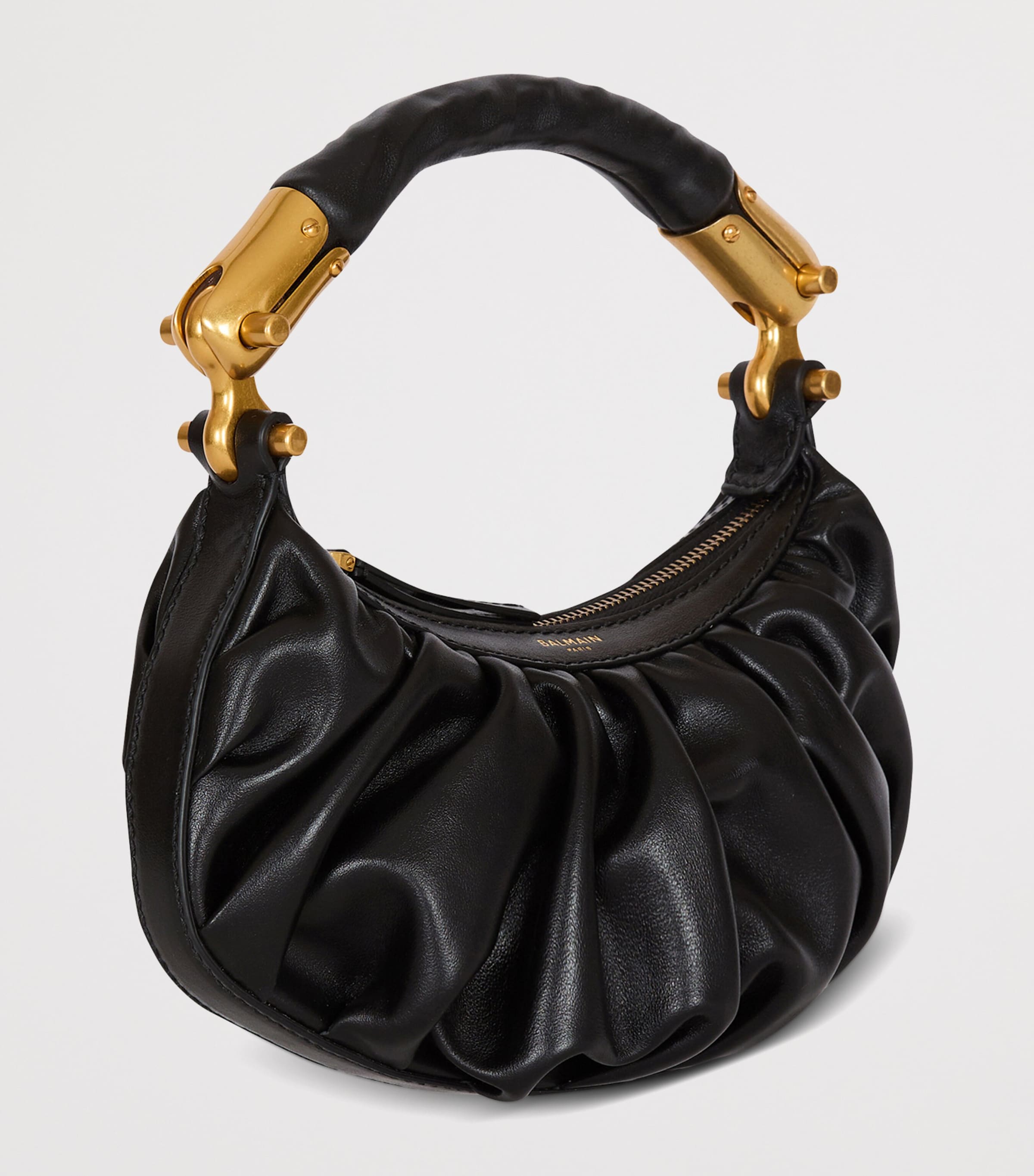 Mini Leather Ebene Top-Handle Bag 0PA NOIR Image 3