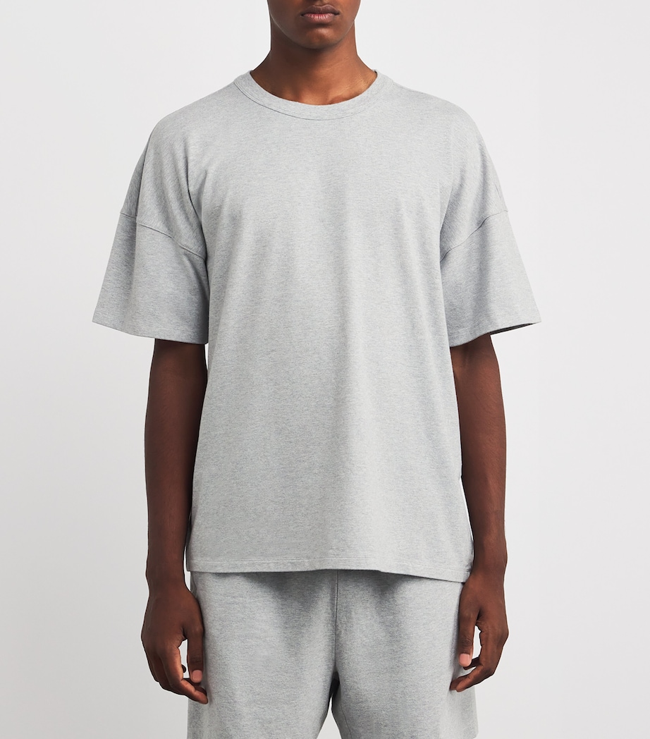 Cotton-Blend Lounge T-Shirt HEATHER GREY Image 3