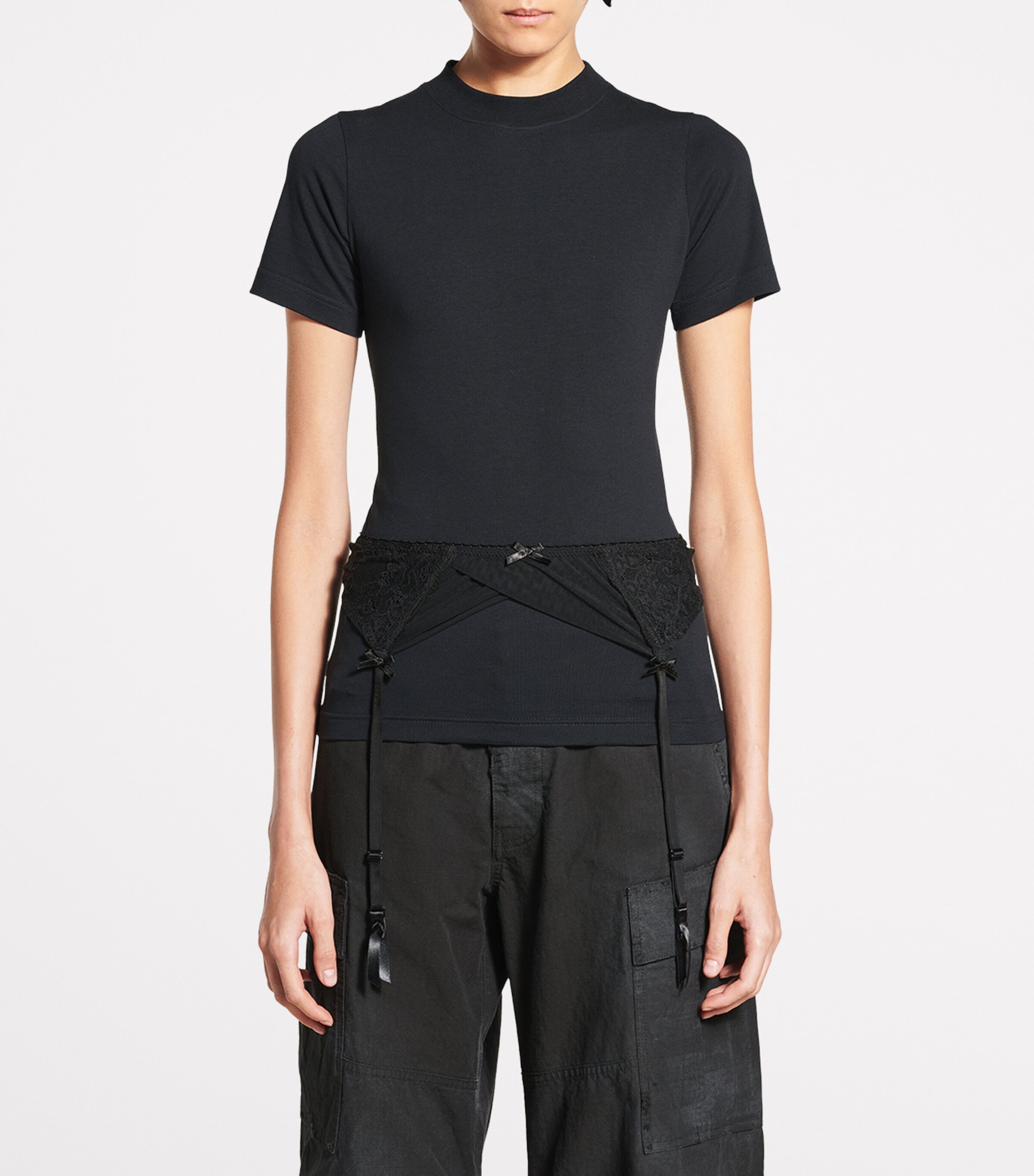 Tシャツ・カットソー BALENCIAGA LINGERIE T-SHIRT IN STRETCH COTTON Balenciaga Stretch-Cotton Lingerie T-Shirt | Harrods US