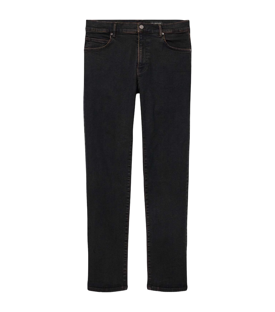 AllSaints Mens Sid Skinny Jeans Overdyed Brown Image 1